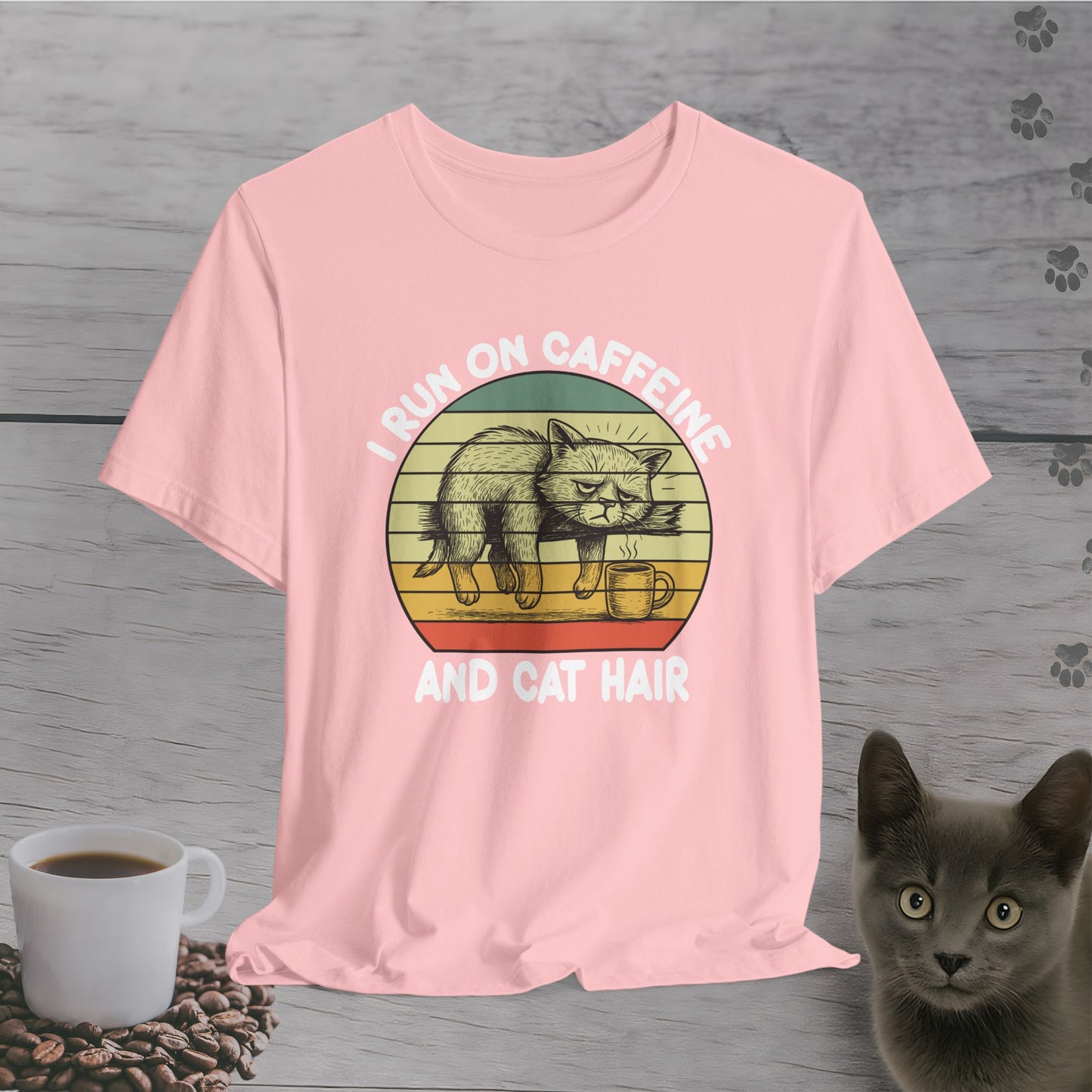 Messy But Caffeinated Cat T-Shirt