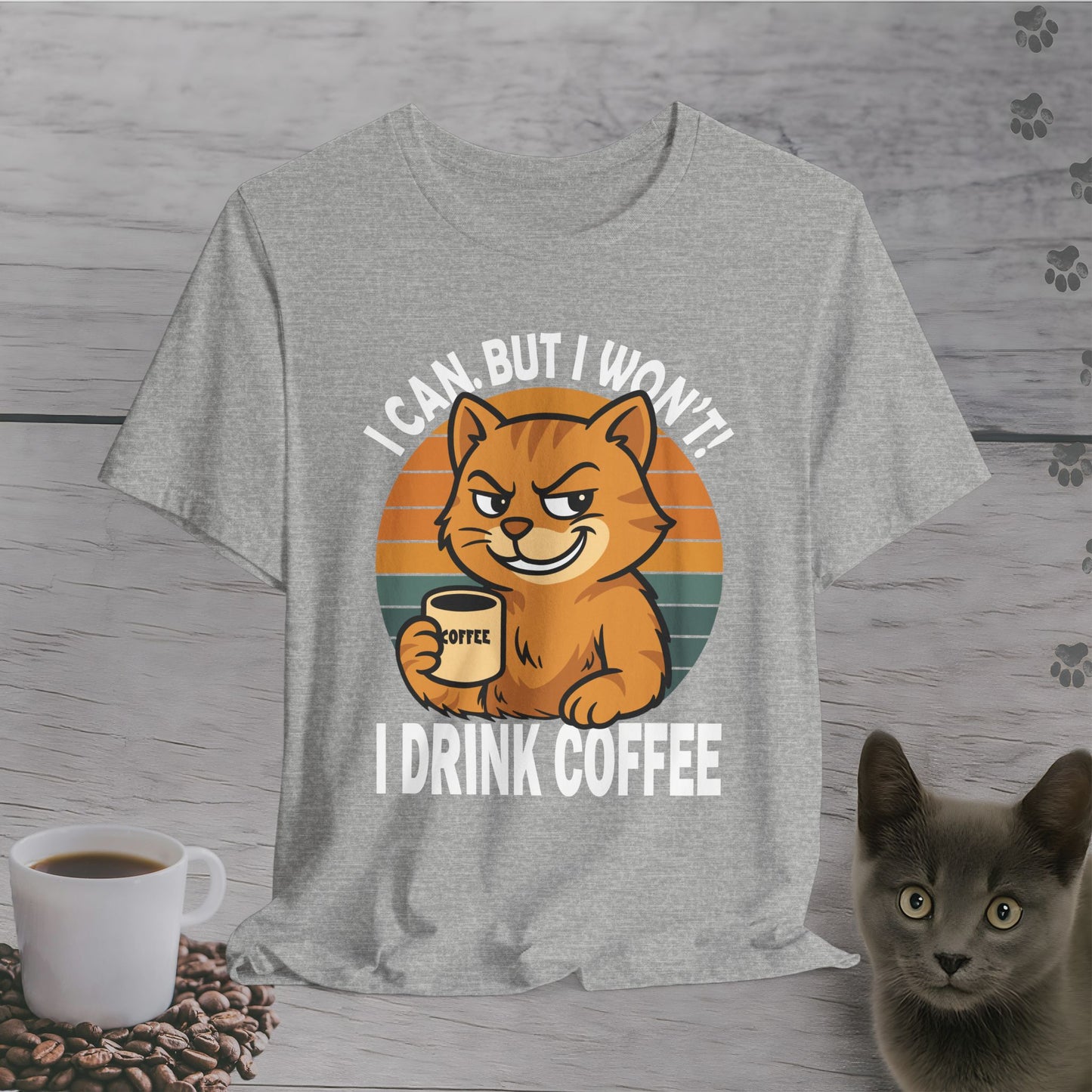 Caffeinated Defiance Cat T-Shirt