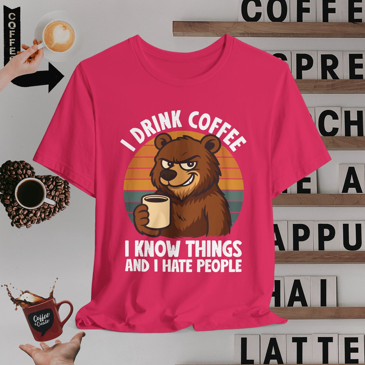Caffeinated Grizzly Bear T-Shirt