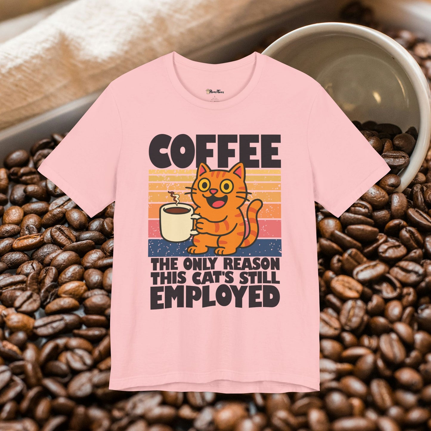 Adorable Employed by Coffee Cat T-Shirt