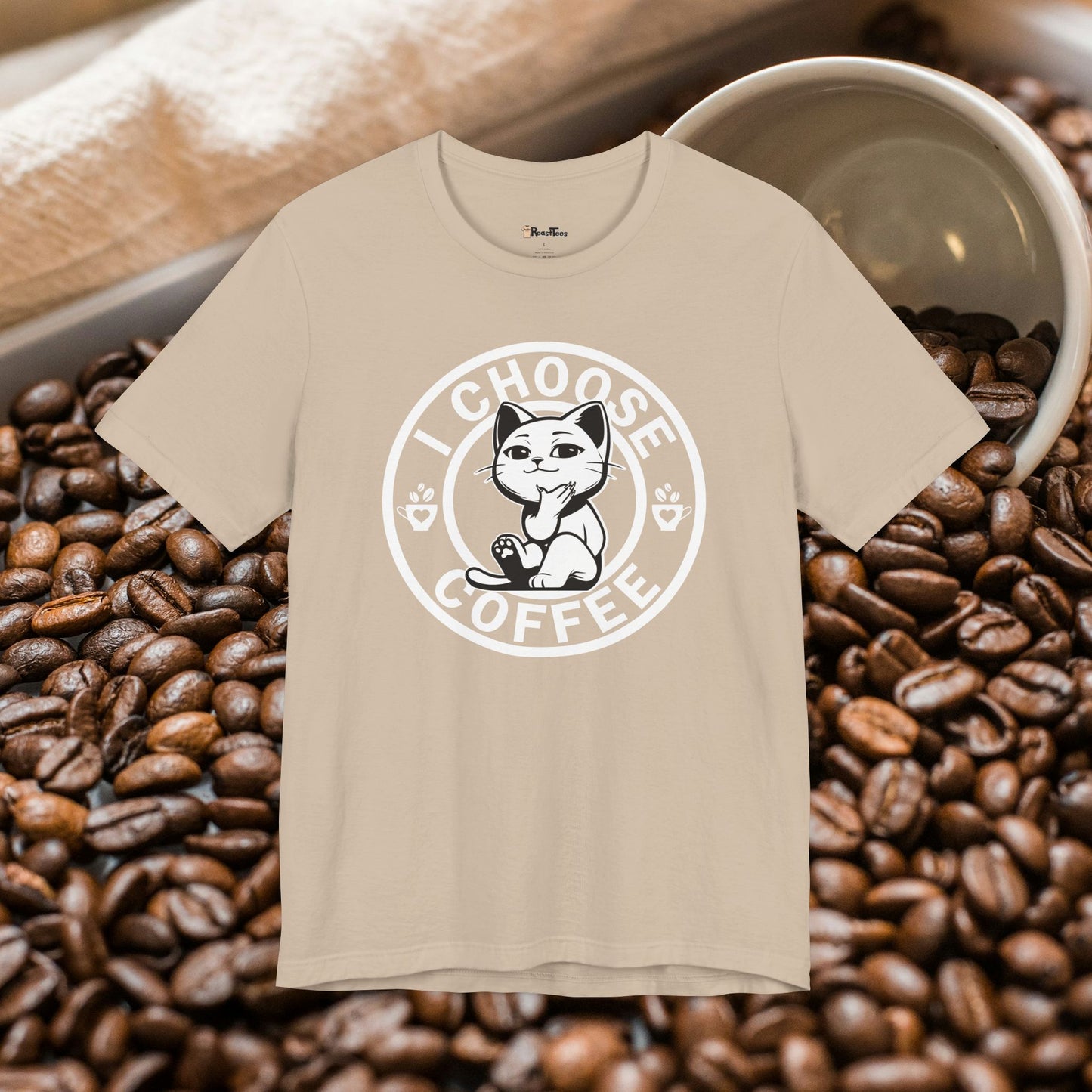 Wise Cat Chooses Coffee T-Shirt