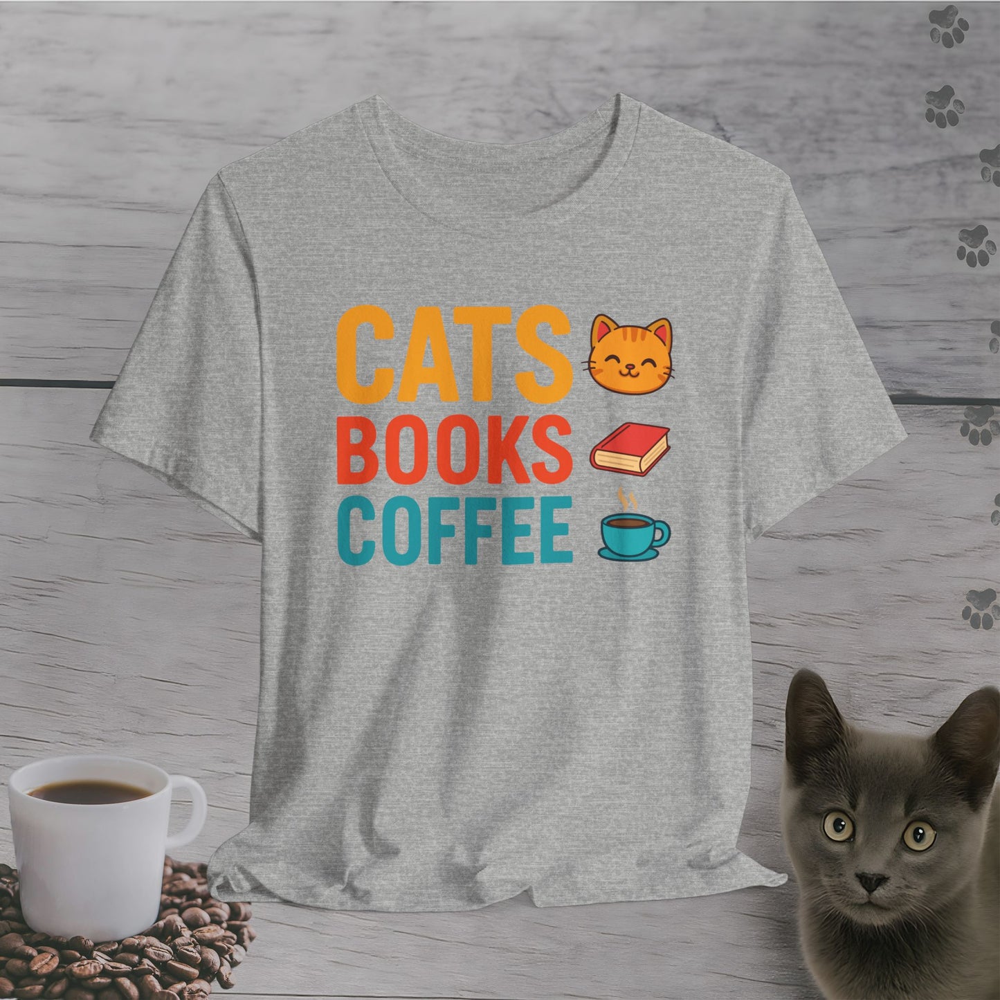 Cats, Books & Coffee T-Shirt
