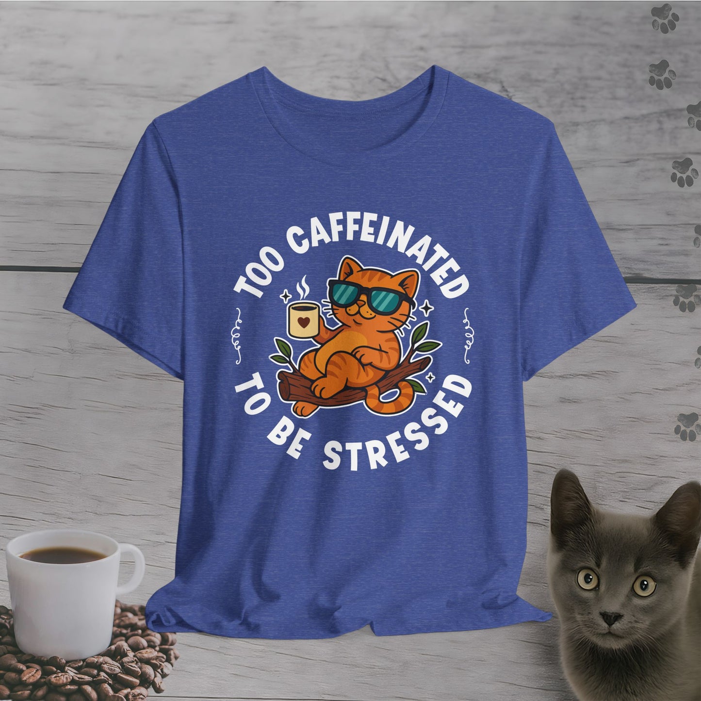 Too Caffeinated Cat T-Shirt