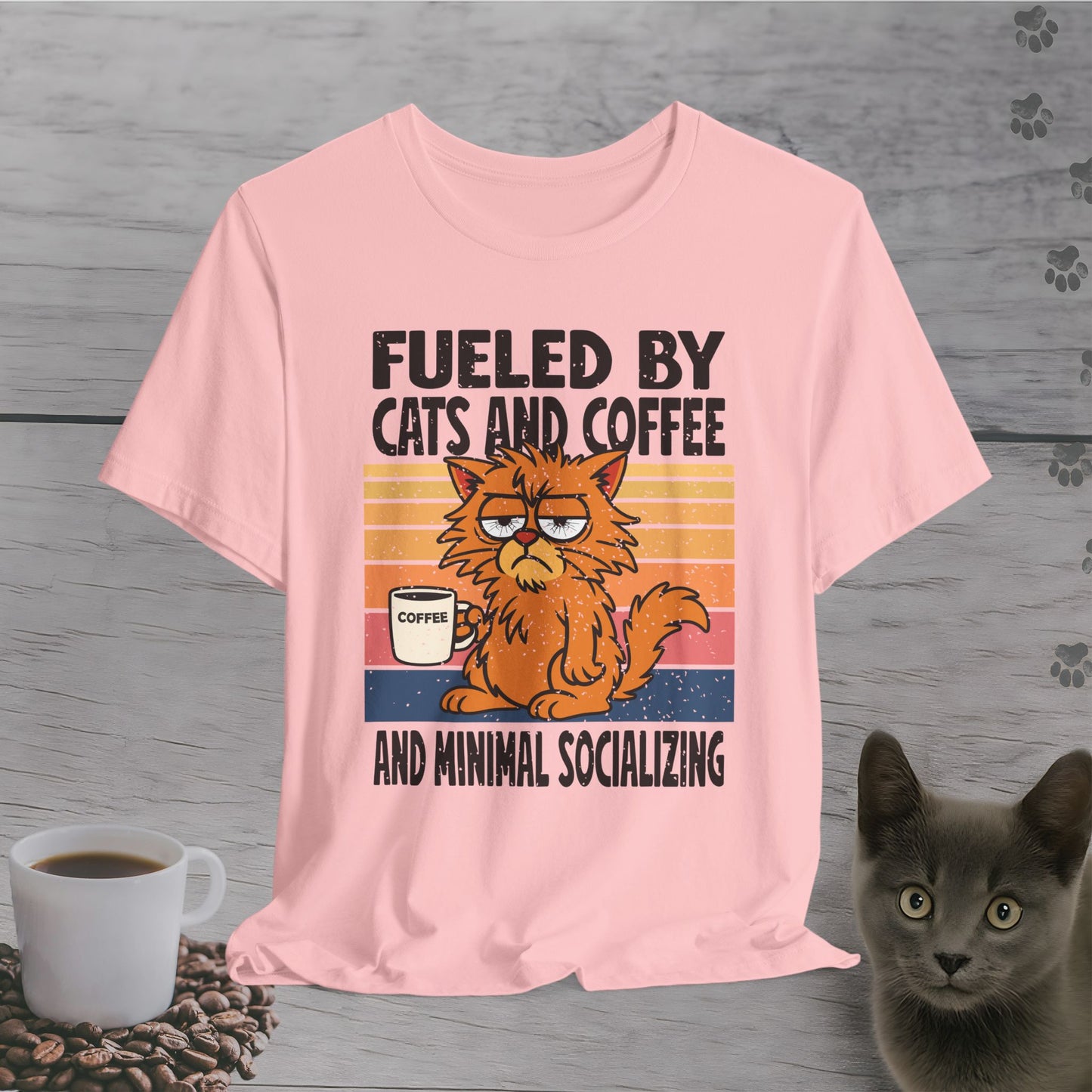Anti-Social Cat Coffee T-Shirt