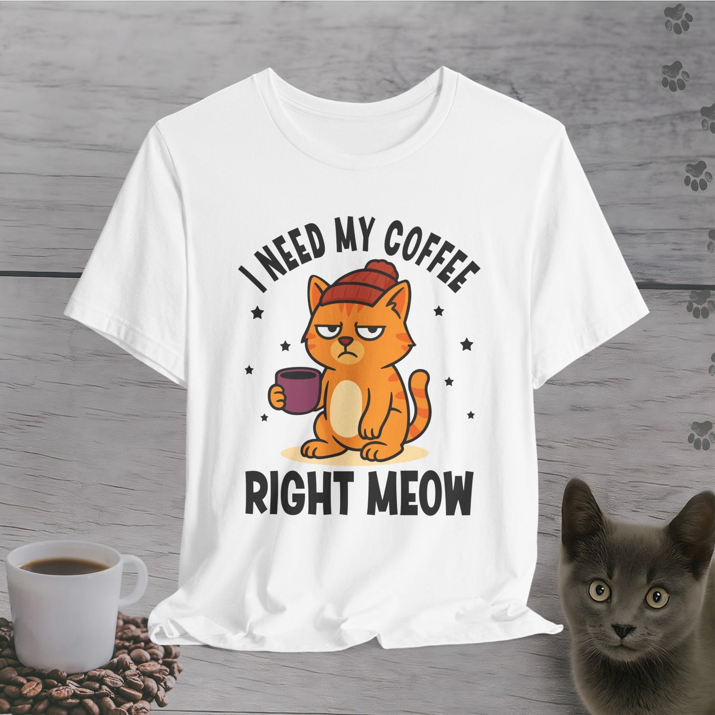 Coffee Right Meow Cat T-Shirt