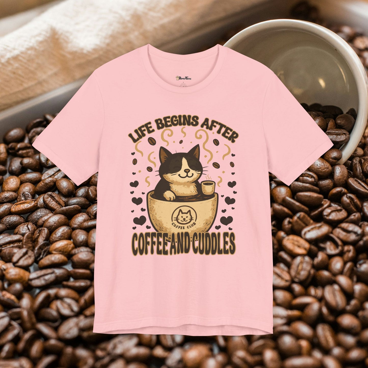 Coffee and Cuddles Cat T-Shirt