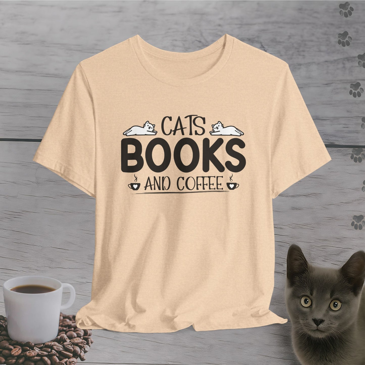 Cats, Books and Coffee T-Shirt