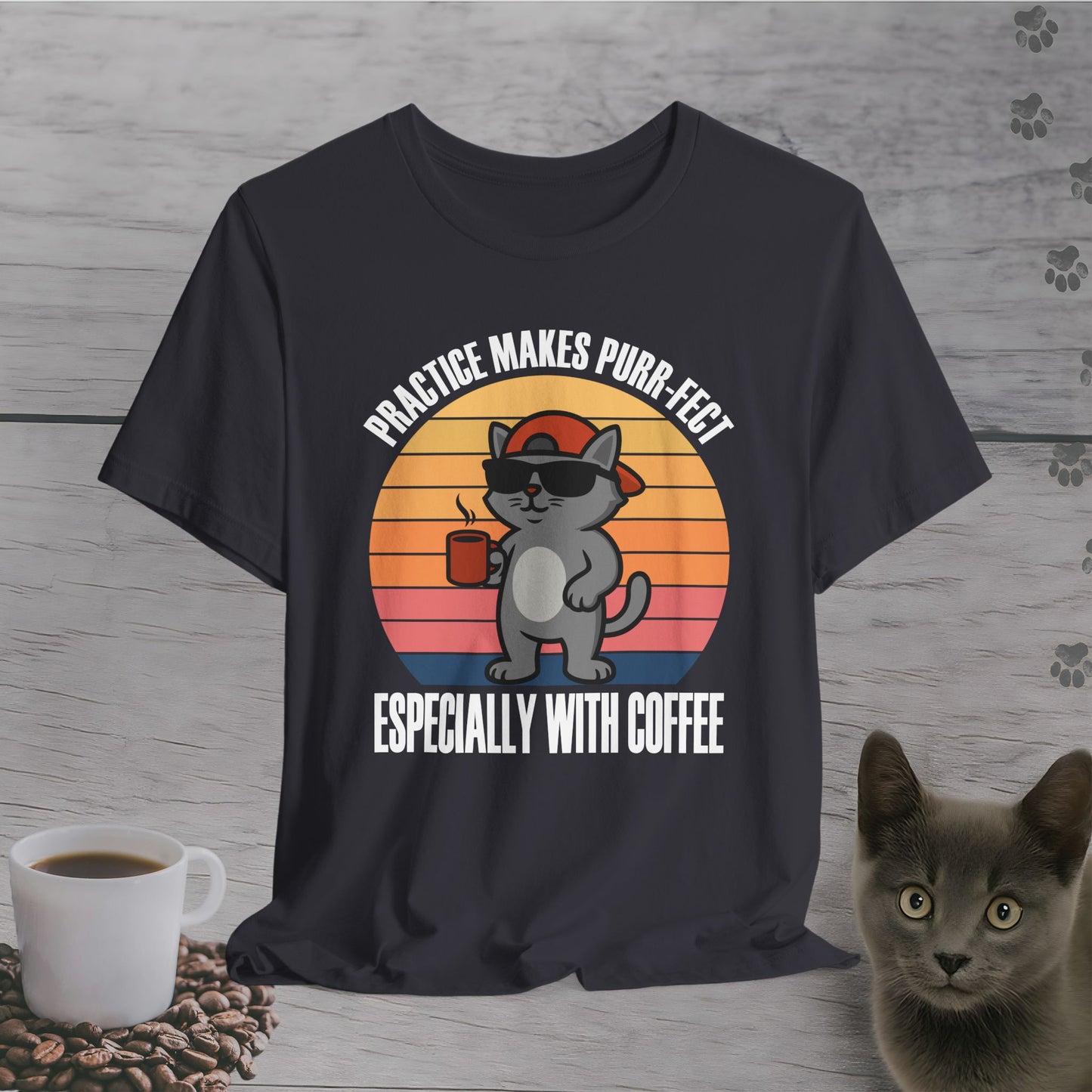 Funny Coffee Makes Purr-fect T-Shirt
