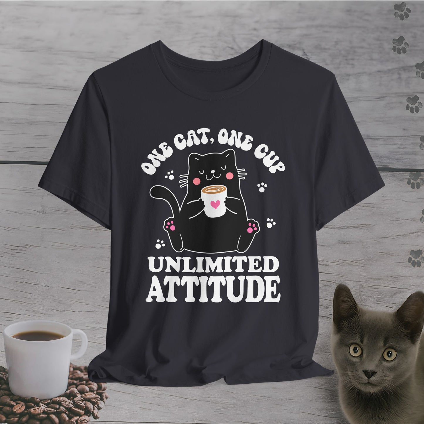 Feline Fueled Coffee T-Shirt