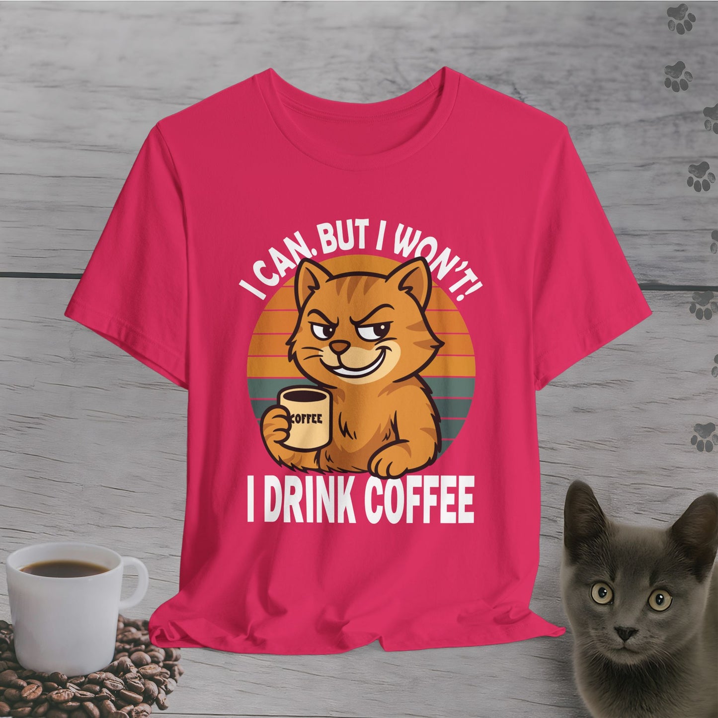 Caffeinated Defiance Cat T-Shirt