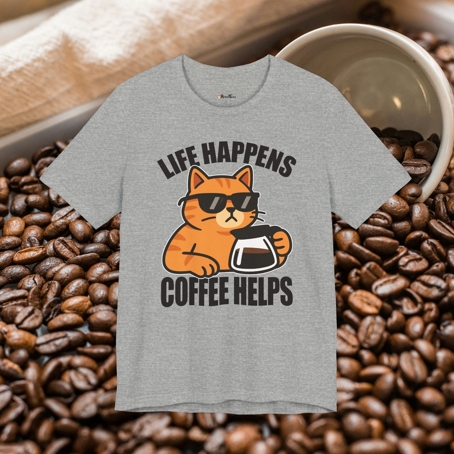 Life Happens Coffee Cat T-Shirt