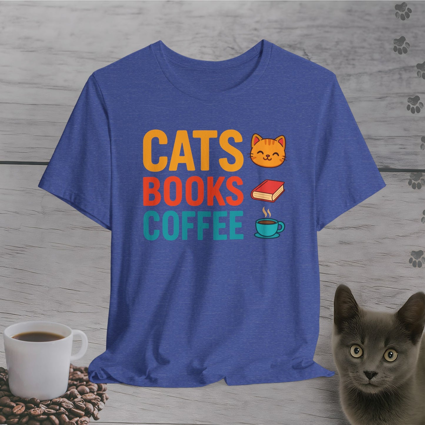 Cats, Books & Coffee T-Shirt