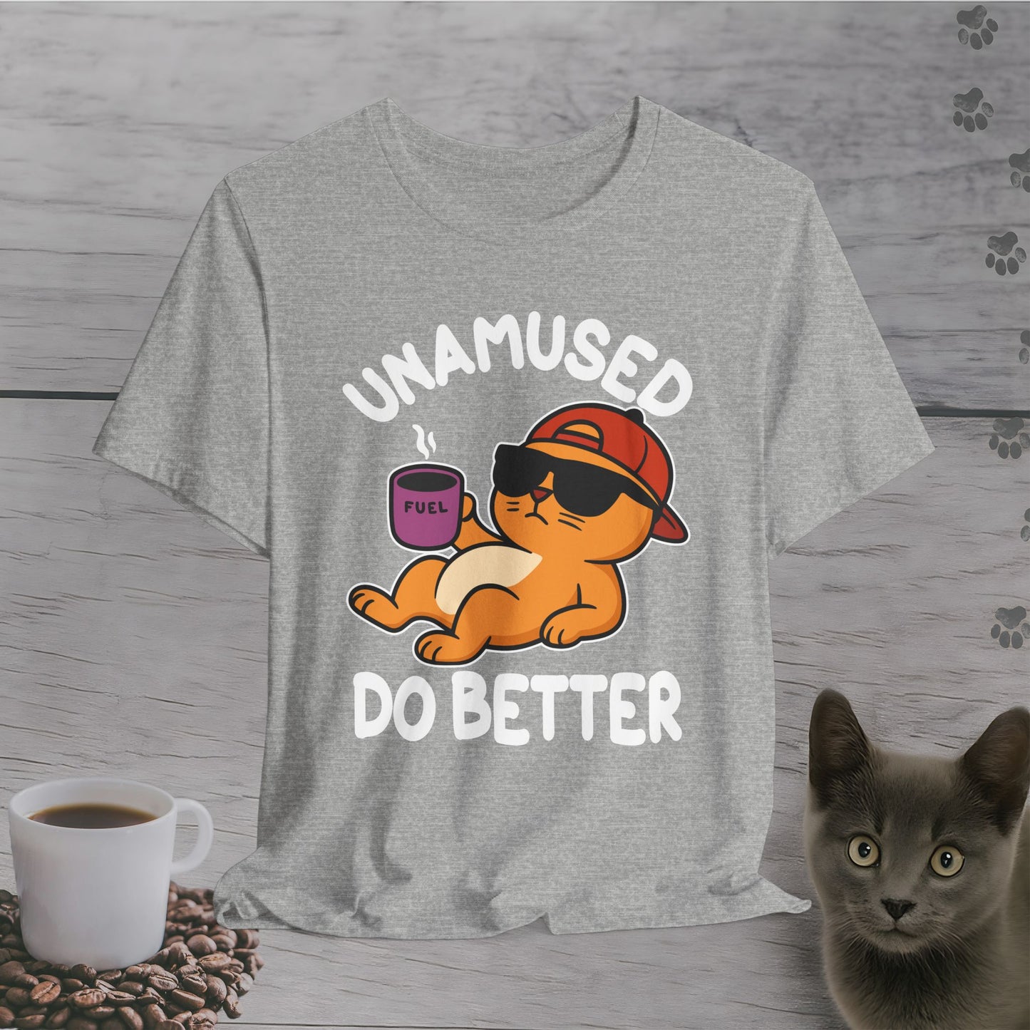 Unamused Coffee Cat T-Shirt