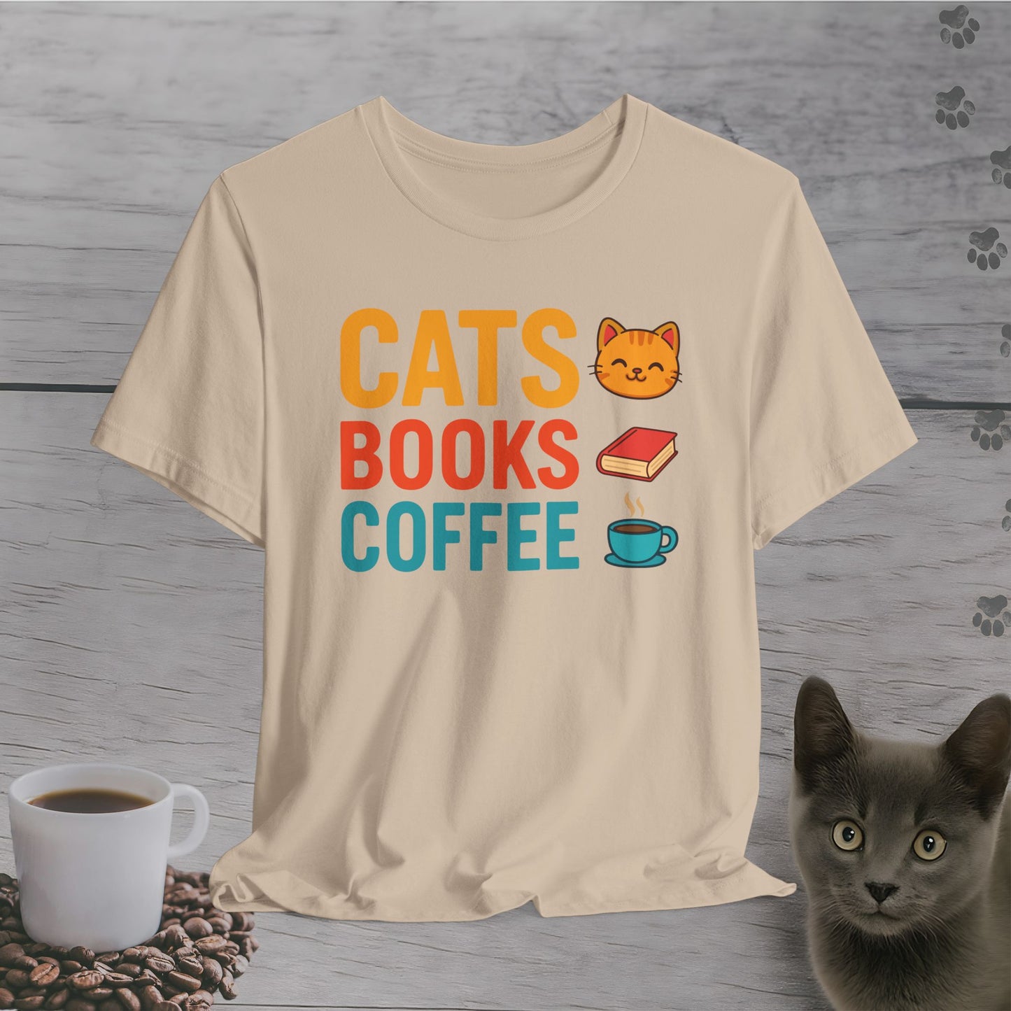 Cats, Books & Coffee T-Shirt