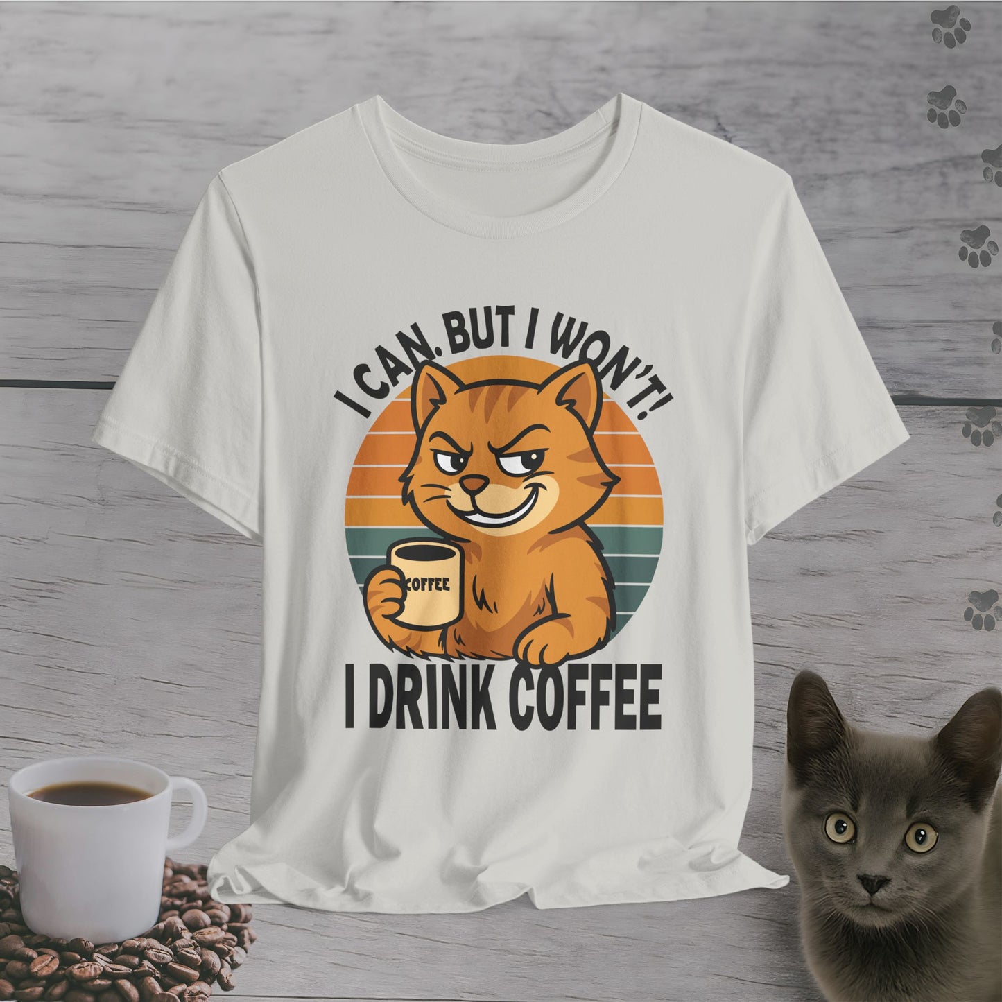 Caffeinated Defiance Cat T-Shirt