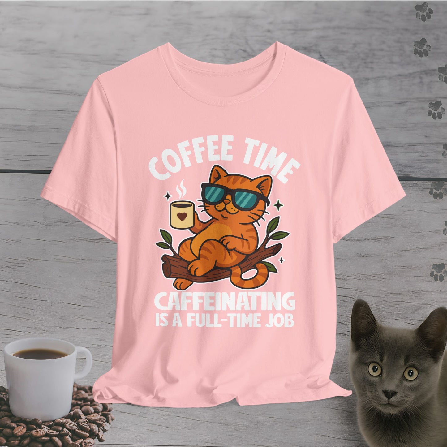 Caffeinating Cat Time T-Shirt