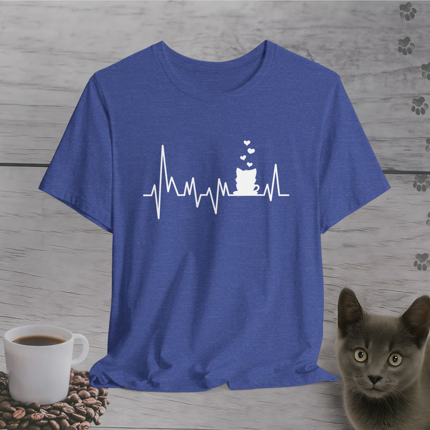 My Heart Beats for Coffee & Cats T-Shirt