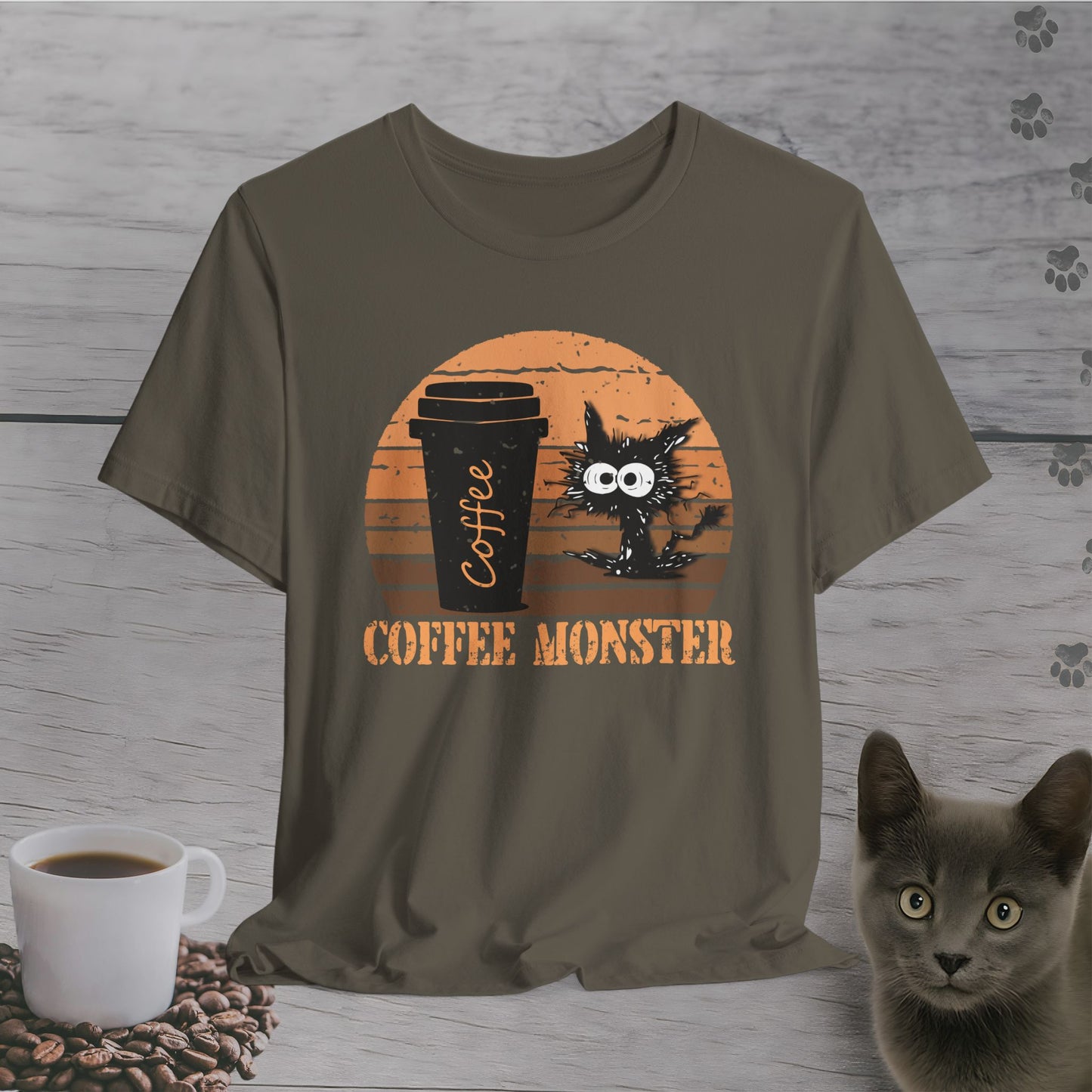 Caffeinated Coffee Monster T-Shirt