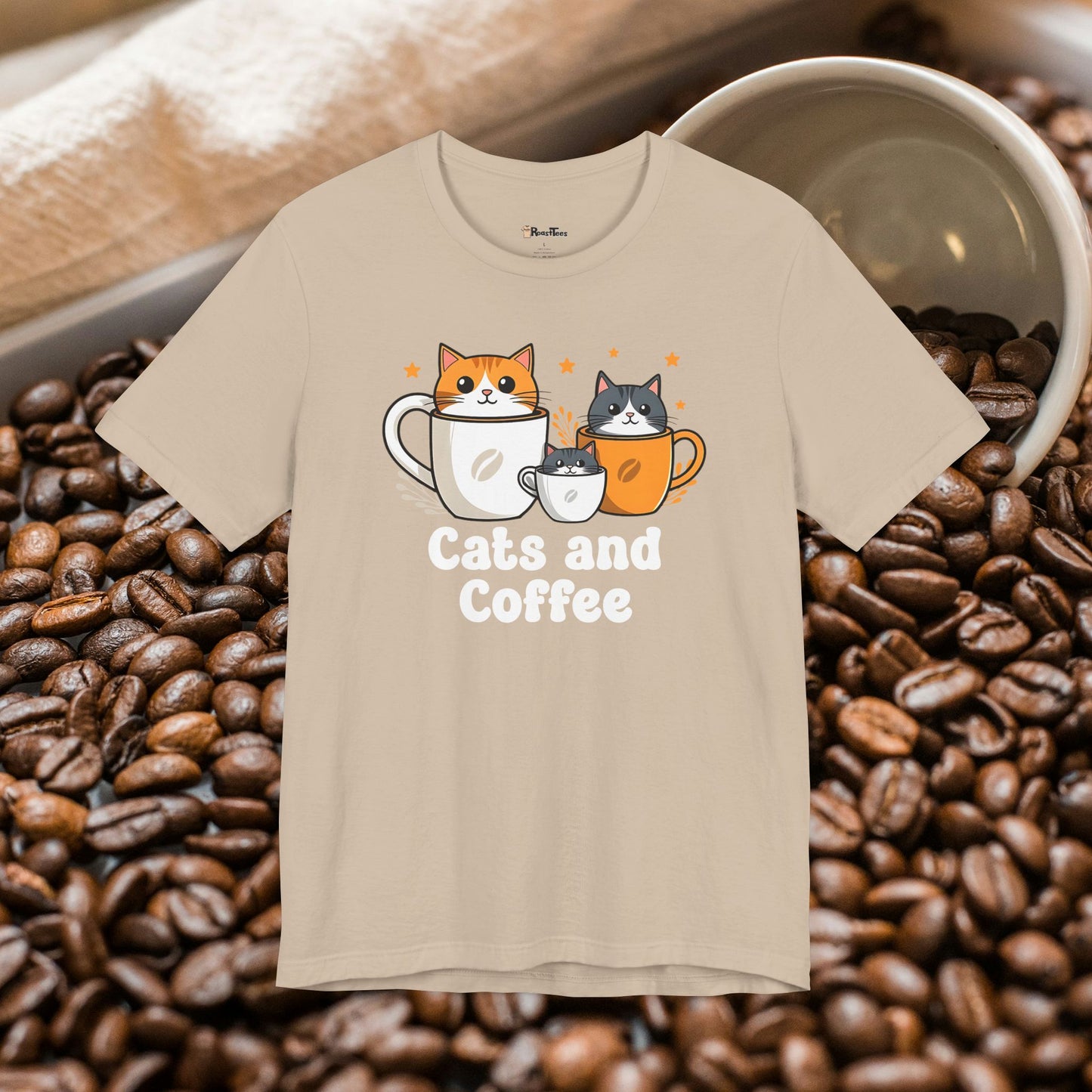 Funny Cats and Coffee T-Shirt