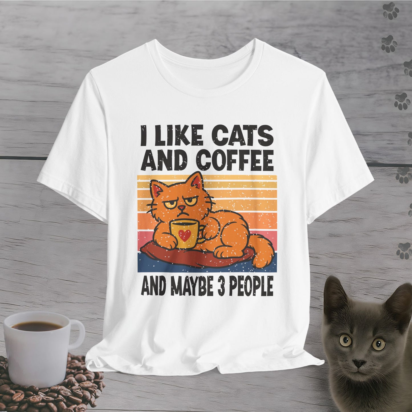 Cats, Coffee, and Select Humans T-Shirt