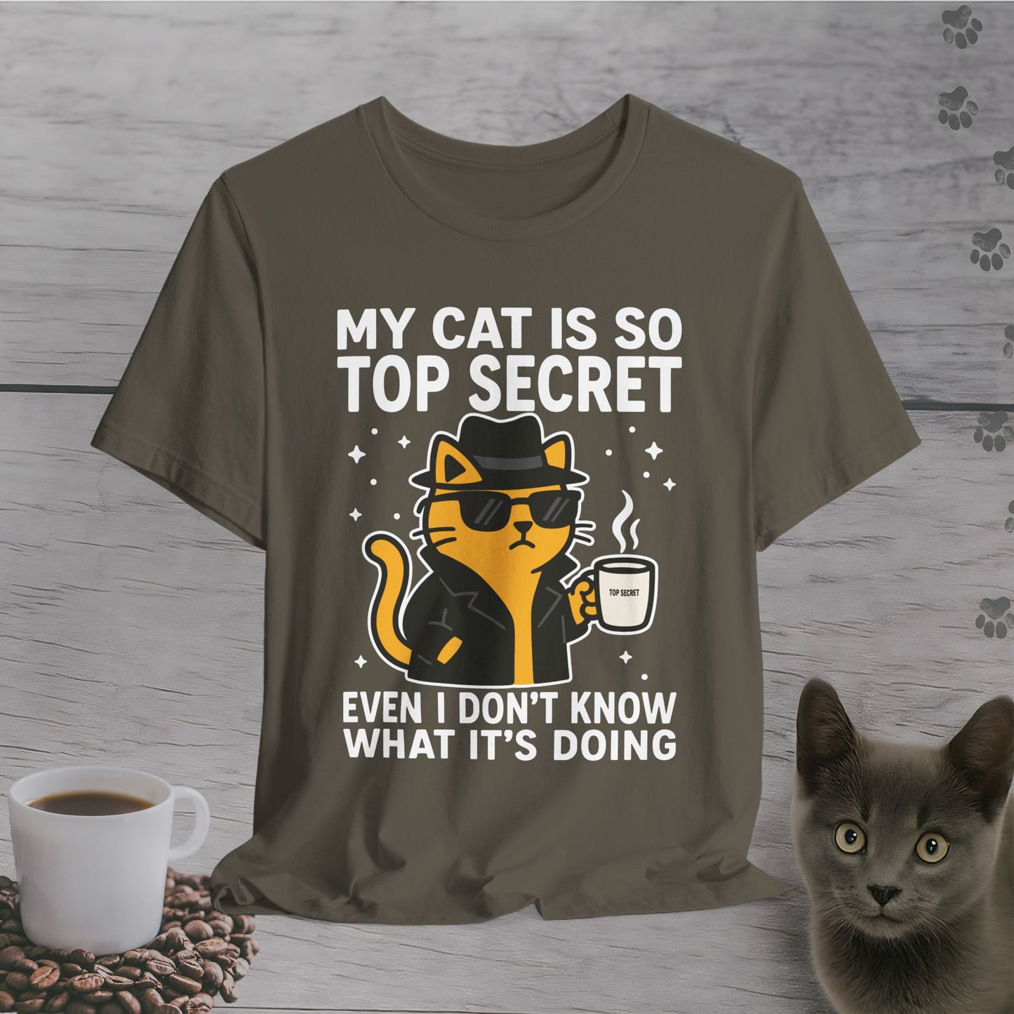Undercover Cat Agent T-Shirt