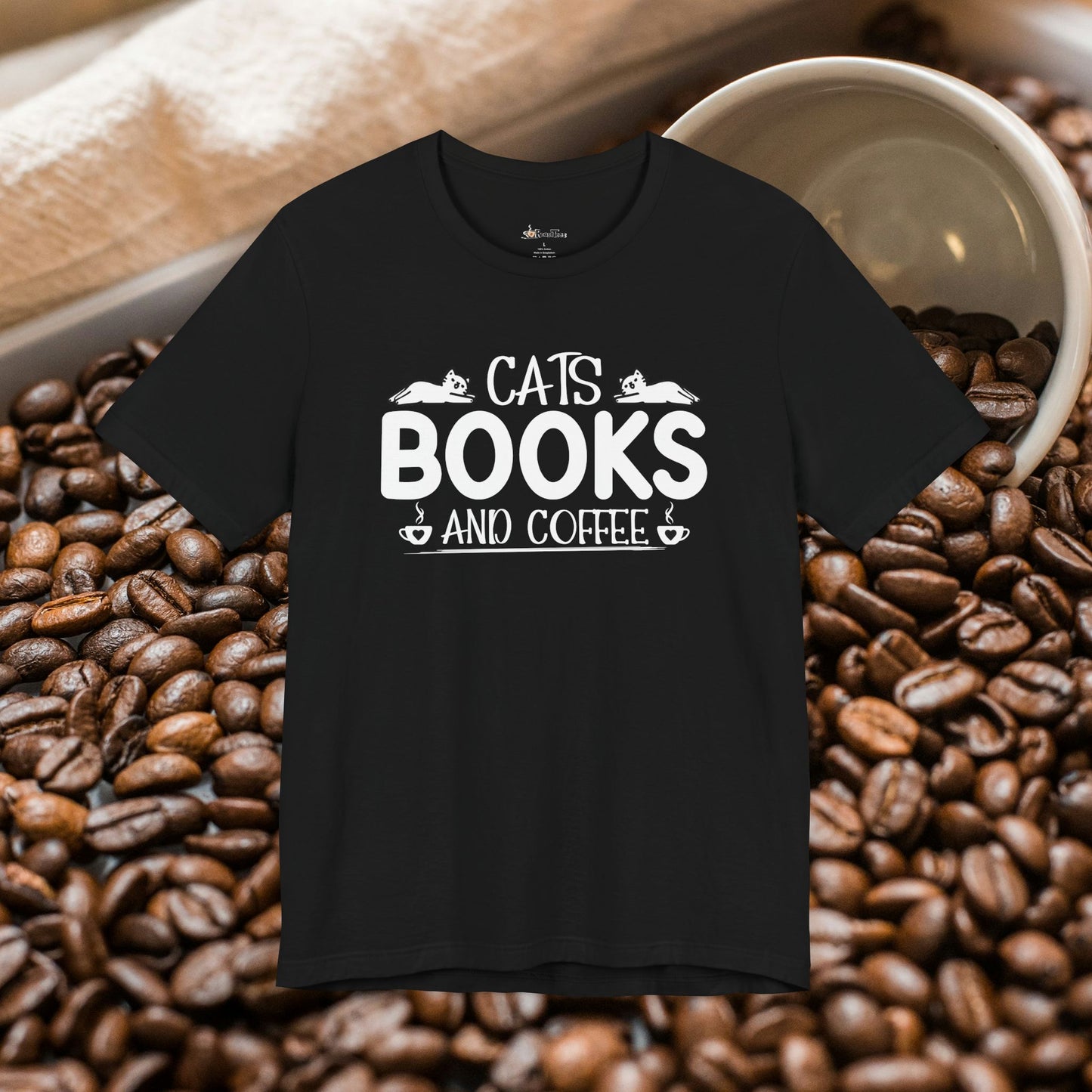 Cats, Books and Coffee T-Shirt