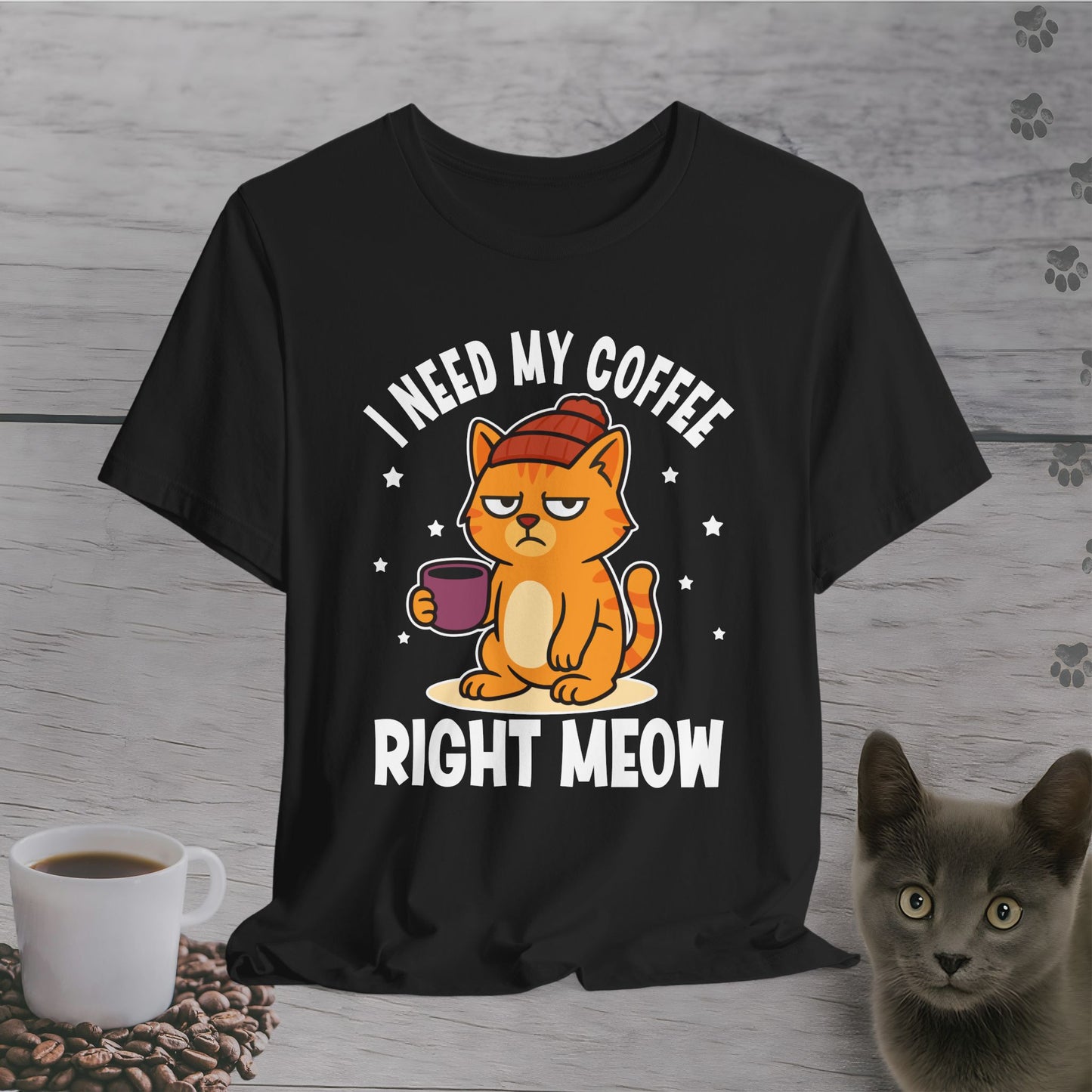 Coffee Right Meow Cat T-Shirt