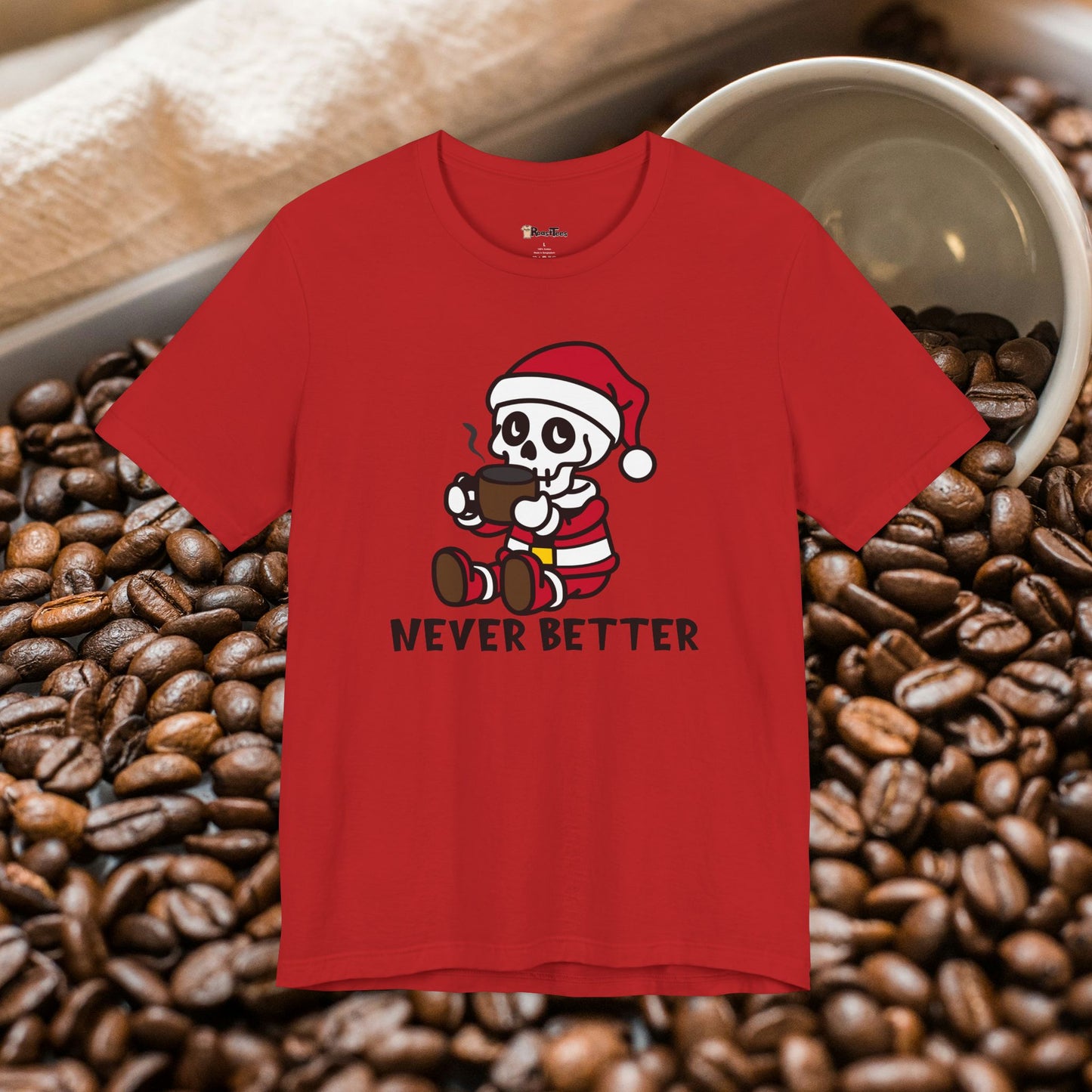 Never Better Christmas Skeleton T-Shirt