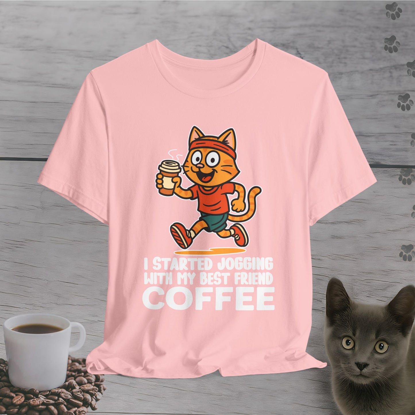 Running with My Coffee Cat T-Shirt