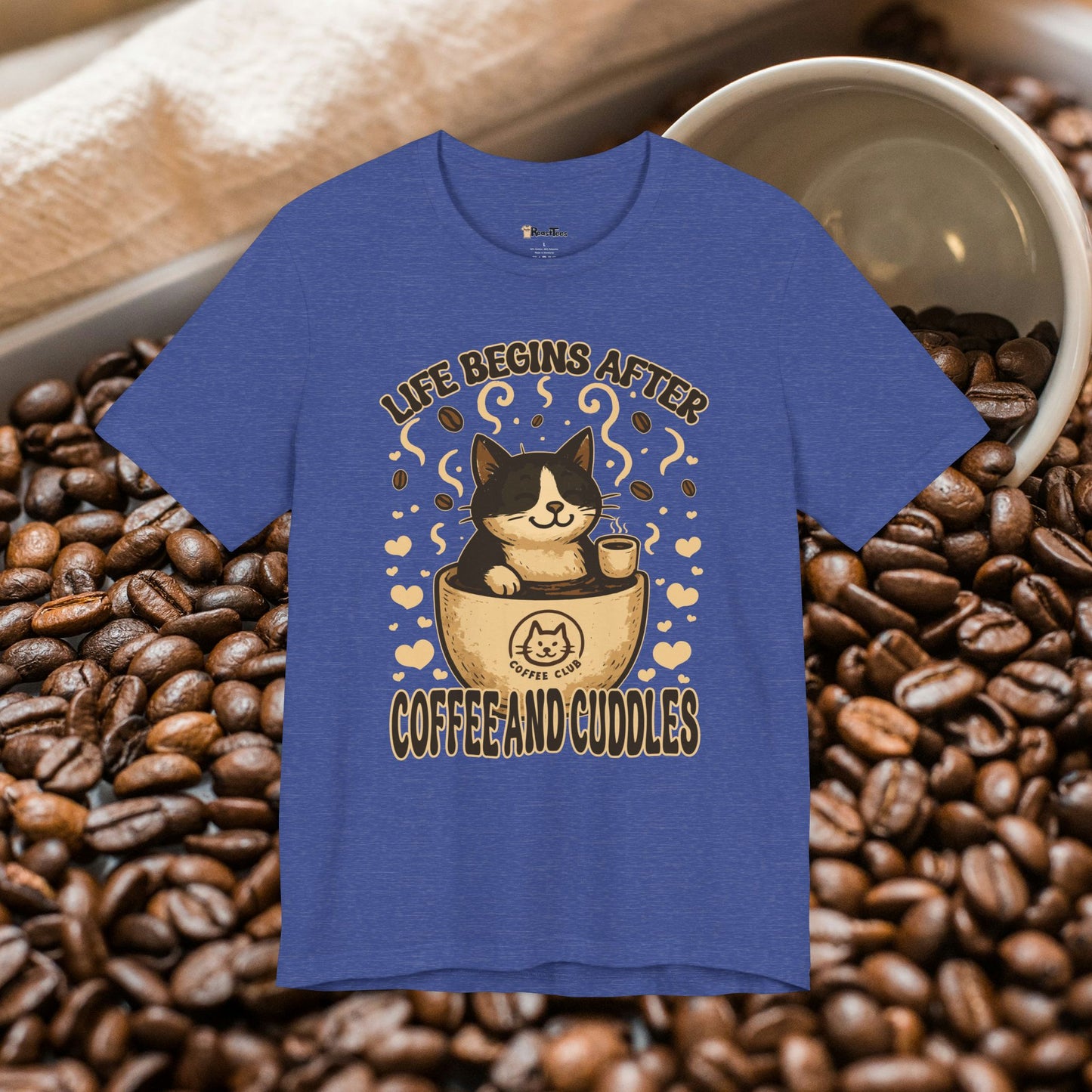 Coffee and Cuddles Cat T-Shirt