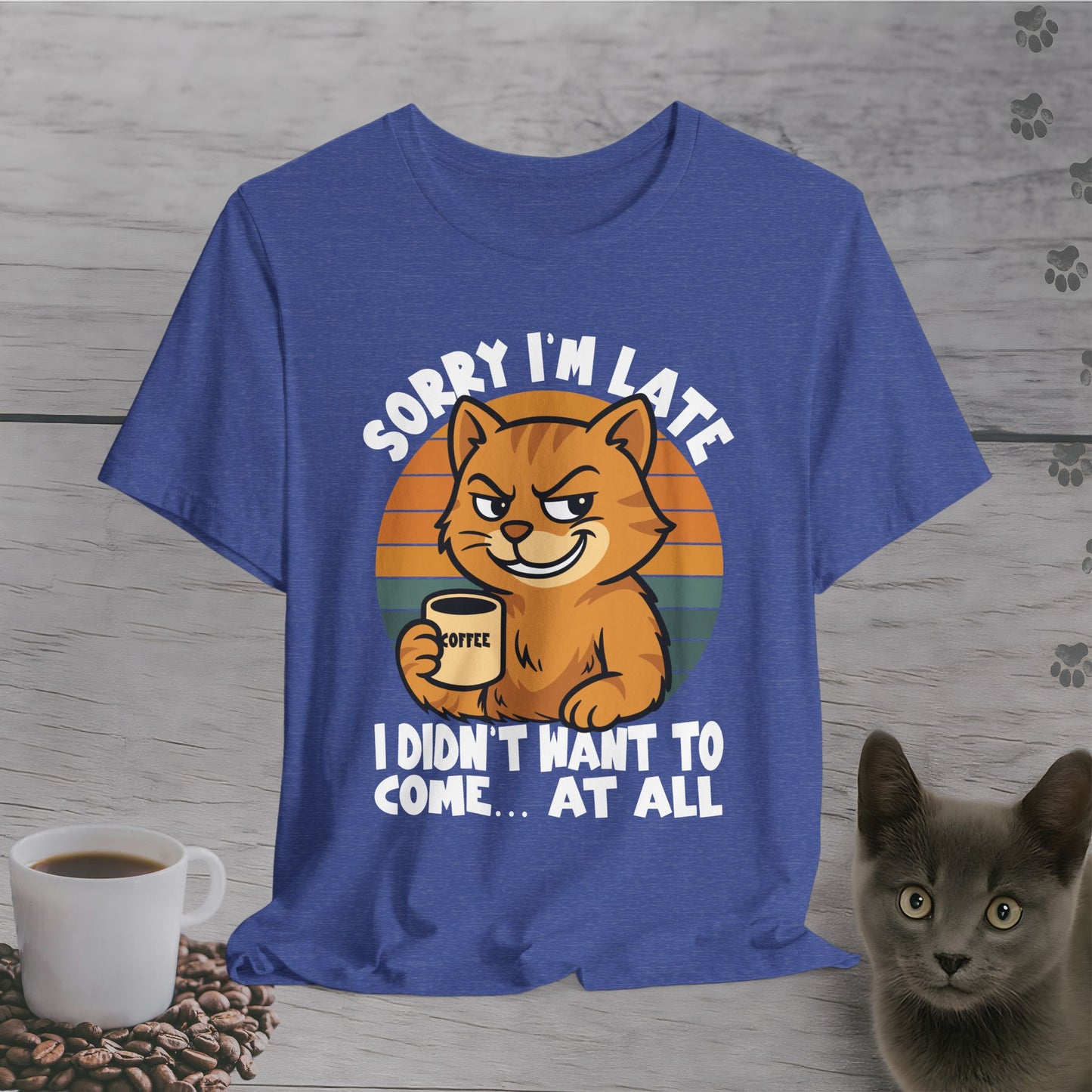 Caffeinated Unwilling Cat T-Shirt