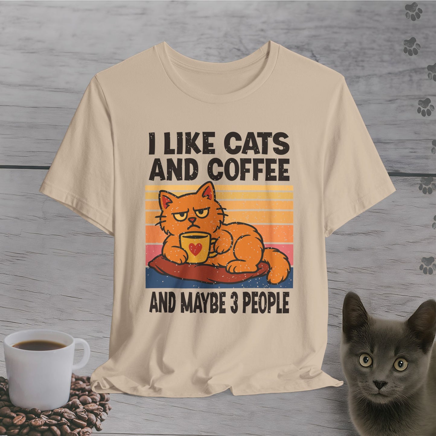 Cats, Coffee, and Select Humans T-Shirt