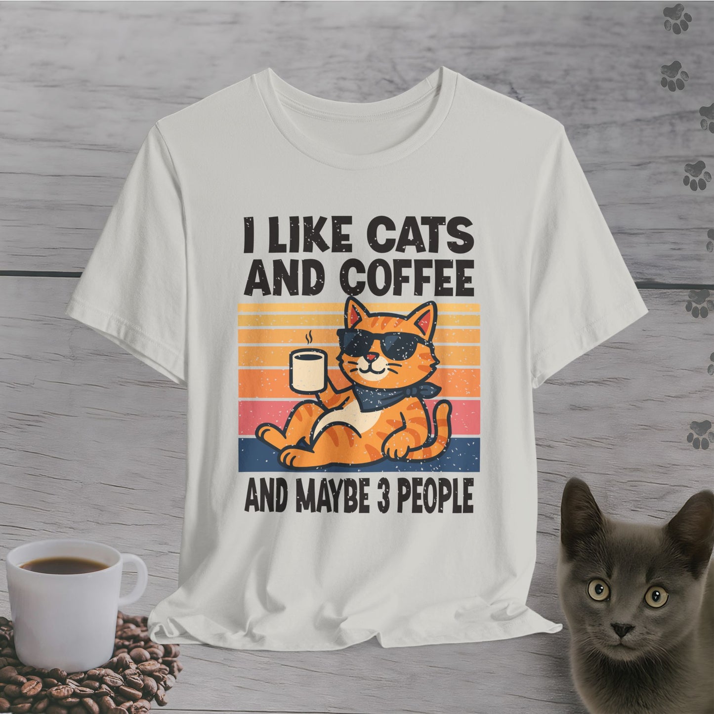 Cool Cat Coffee Mood T-Shirt