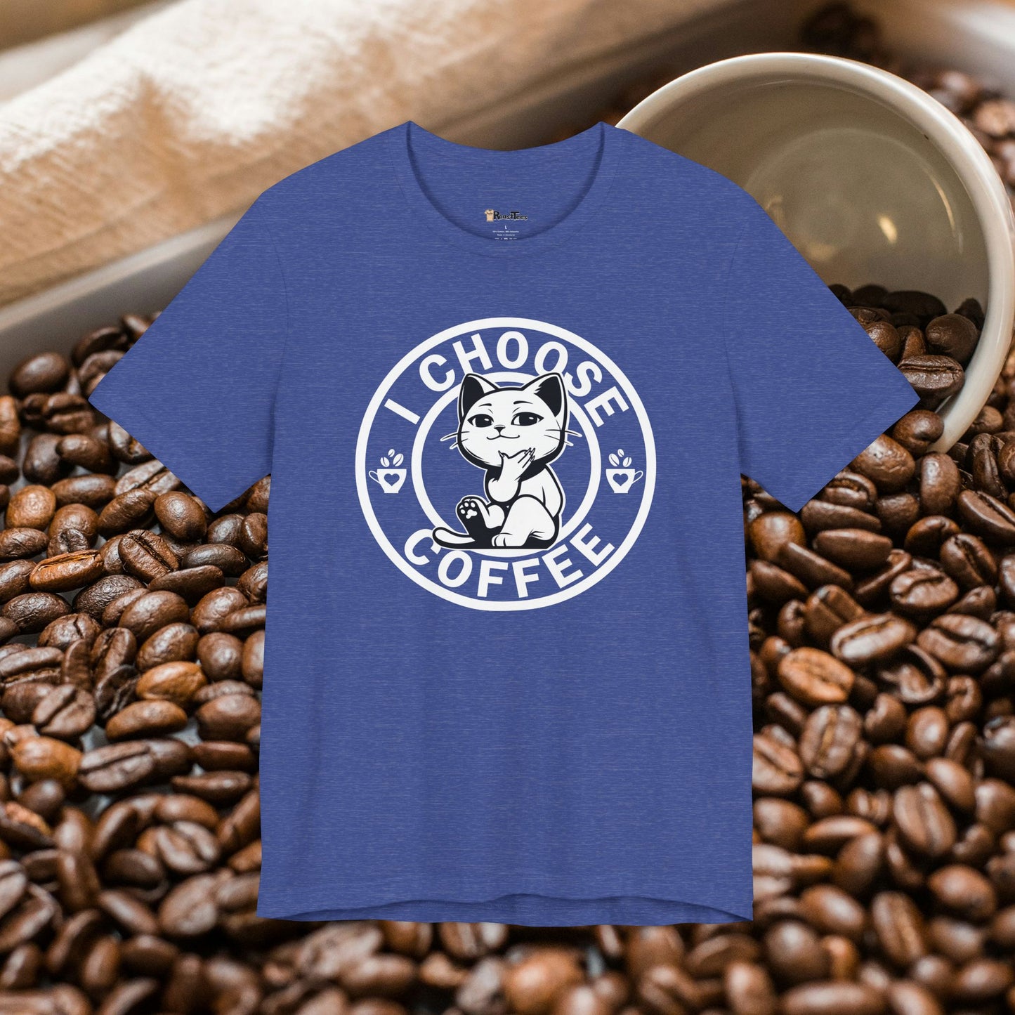 Wise Cat Chooses Coffee T-Shirt