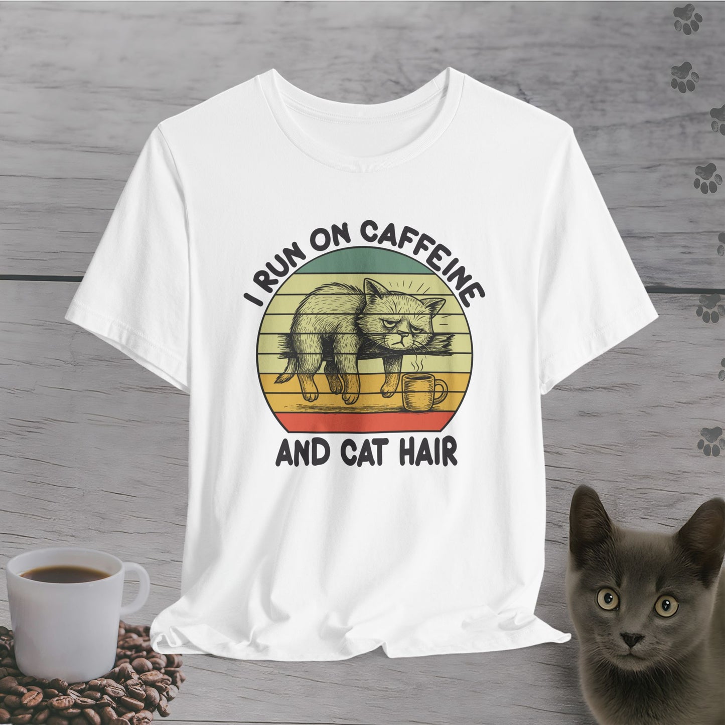 Messy But Caffeinated Cat T-Shirt