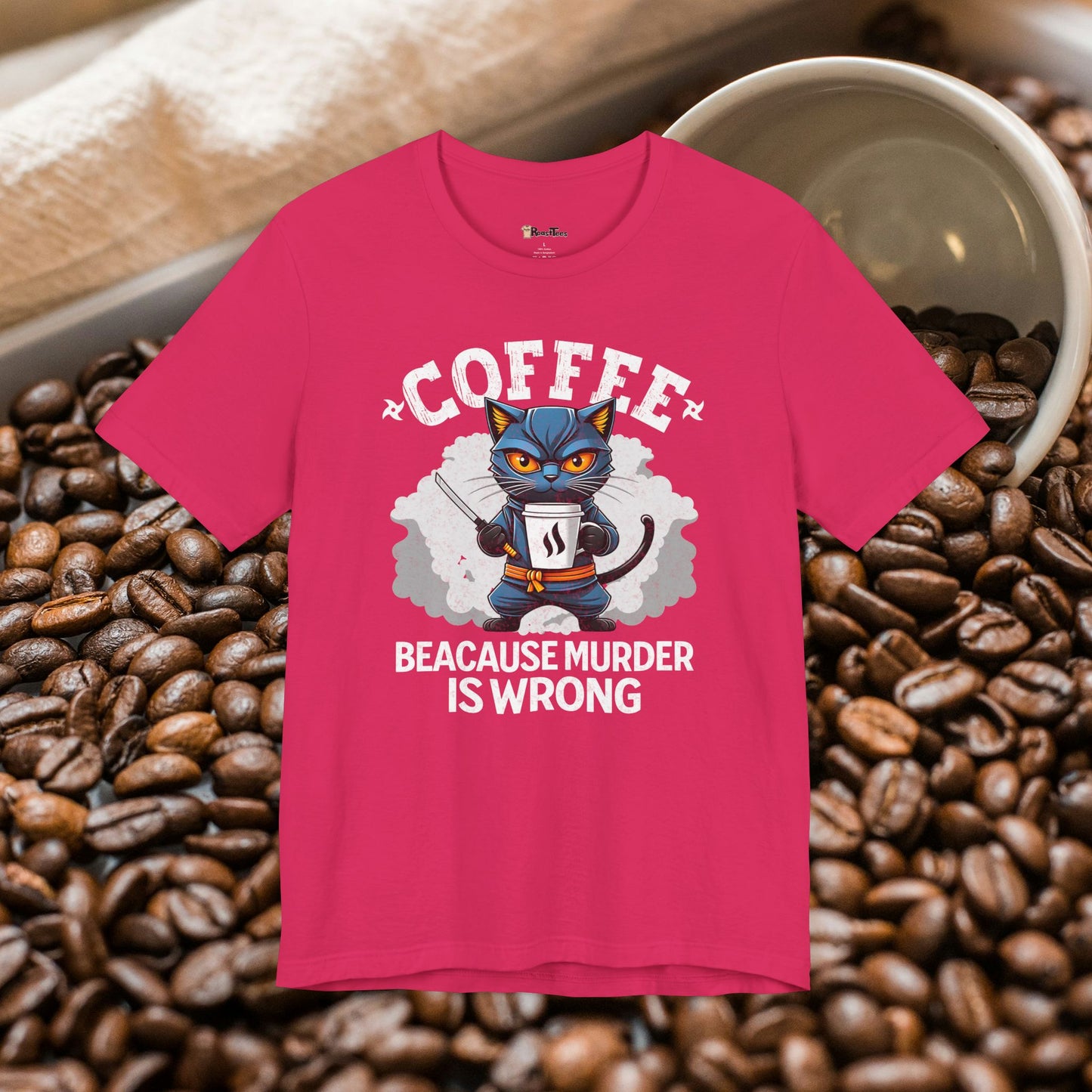 Funny Murder Is Wrong Coffee T-Shirt