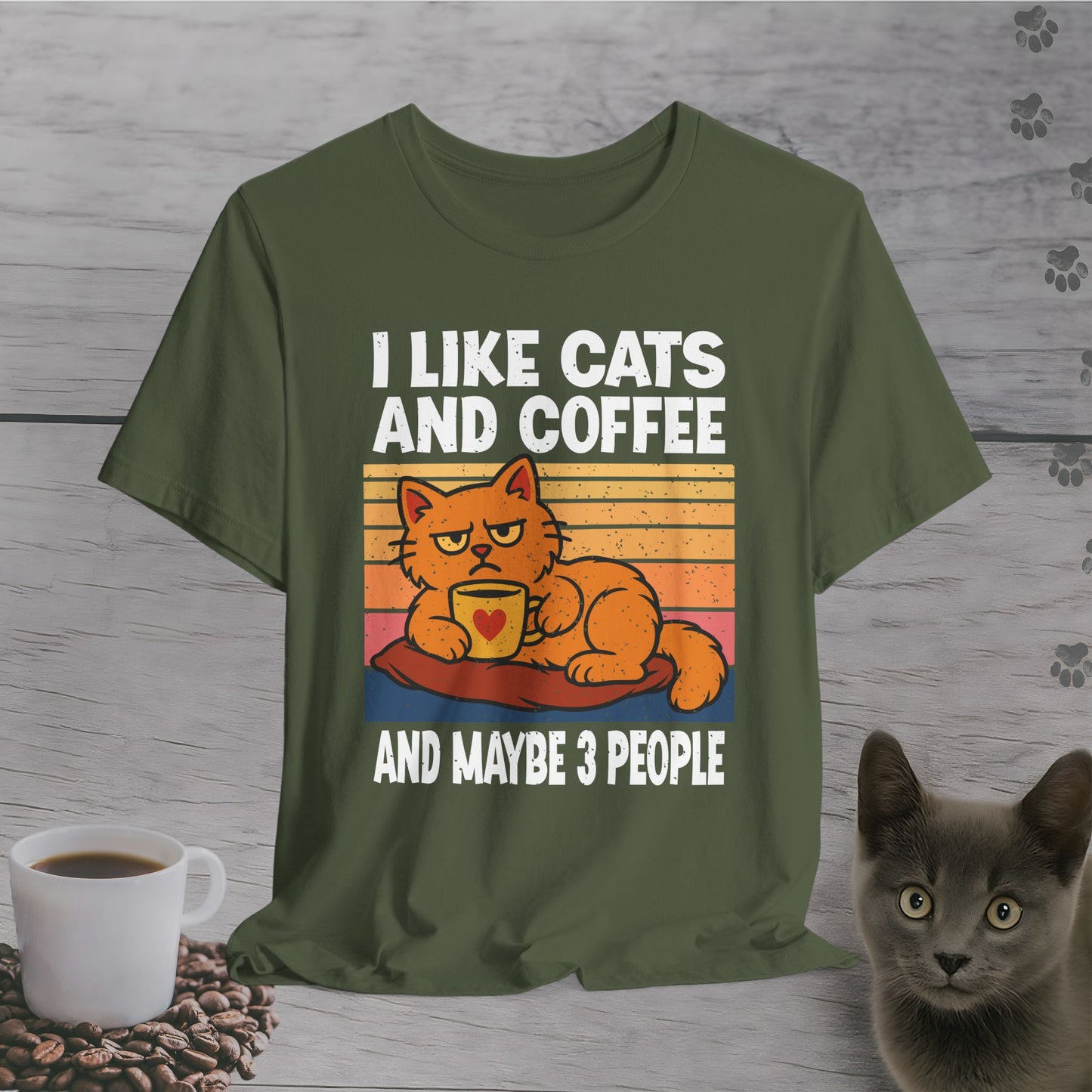 Cats, Coffee, and Select Humans T-Shirt
