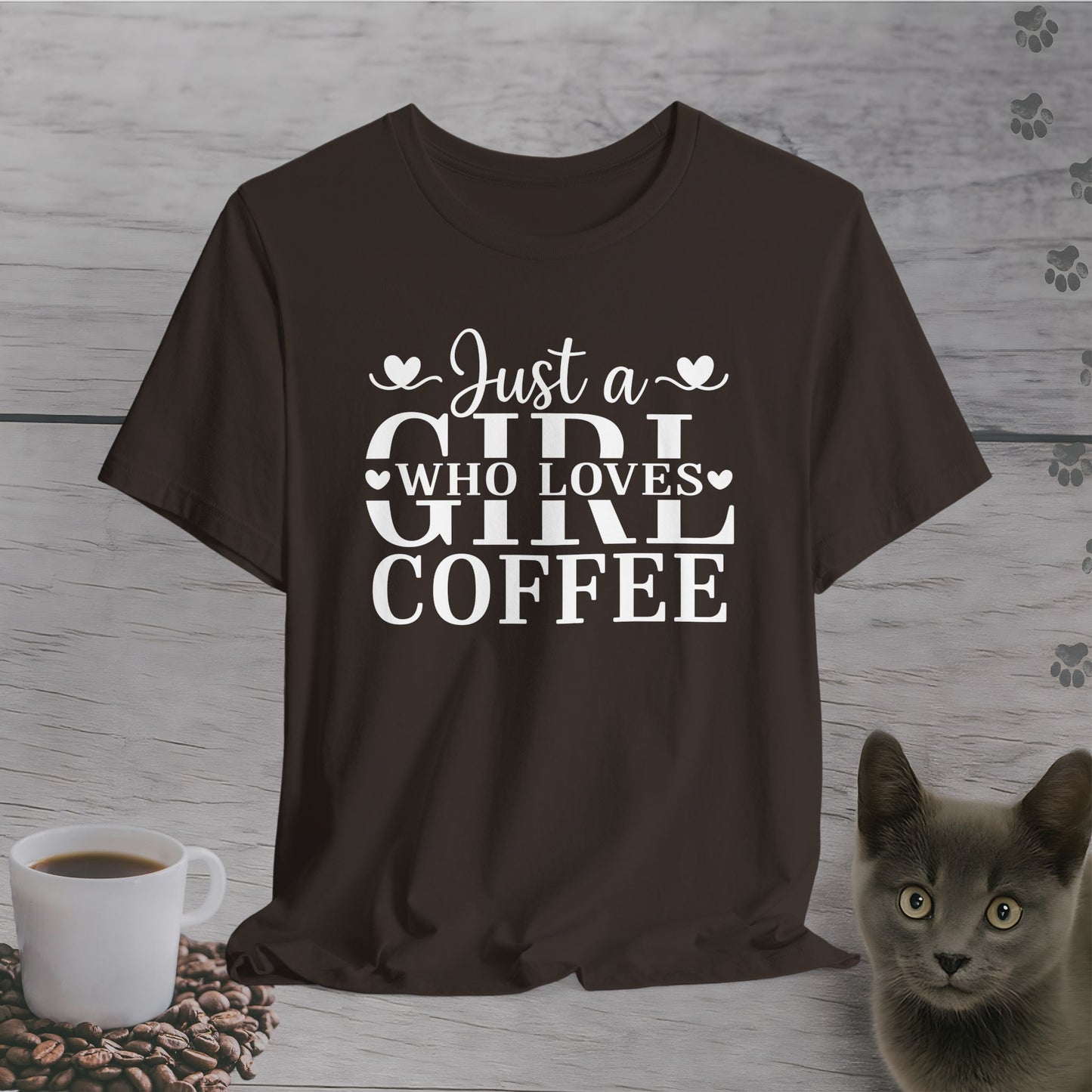 Lovely Just a Girl Who Loves Coffee T-Shirt