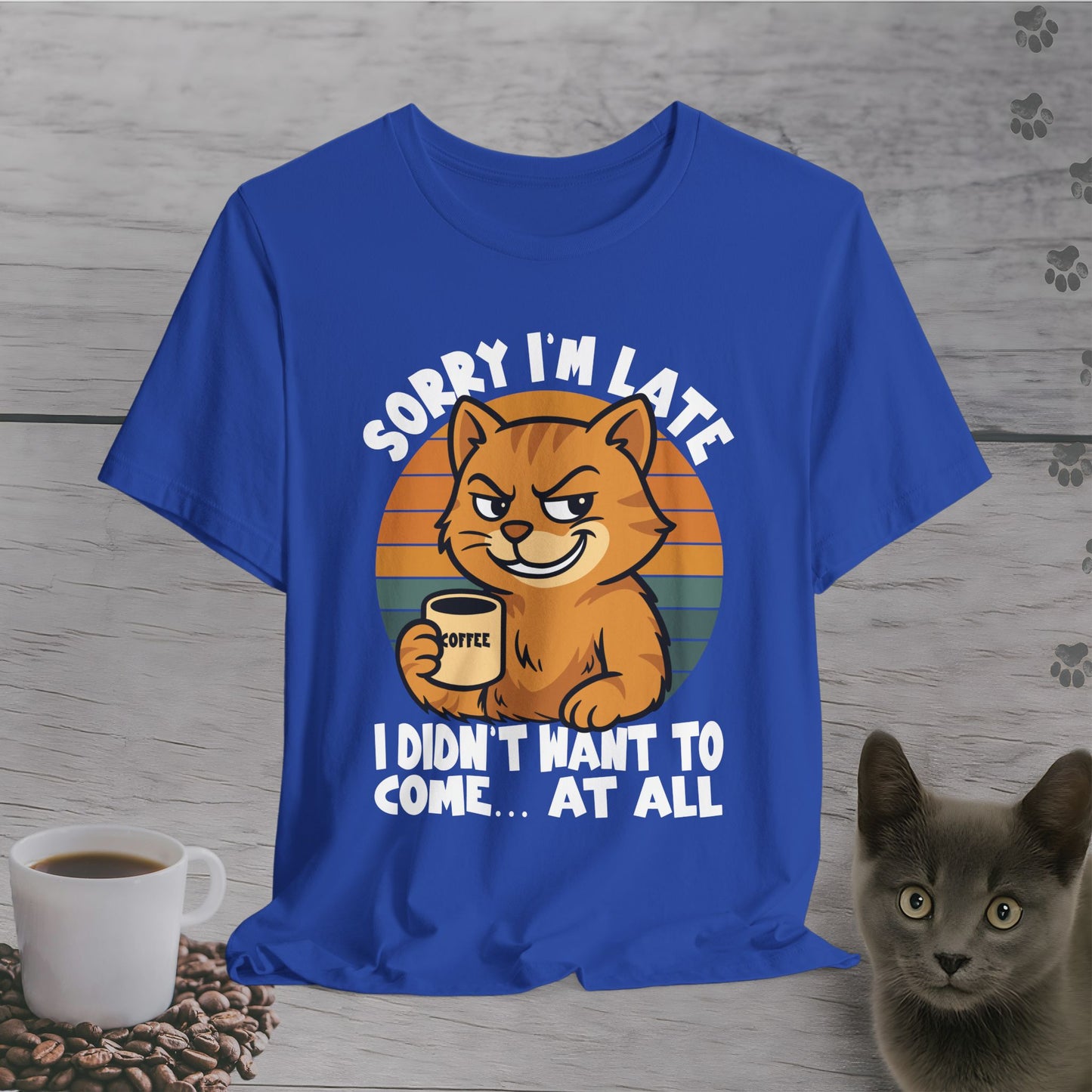 Caffeinated Unwilling Cat T-Shirt