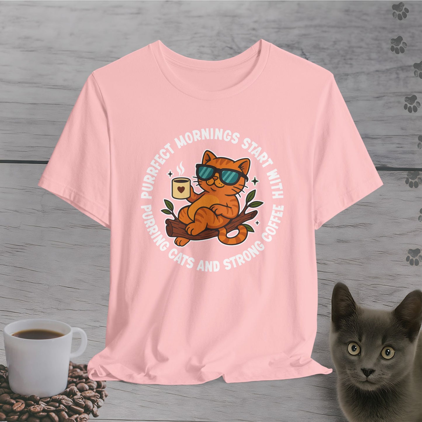 Purrfect Morning Cat T-Shirt