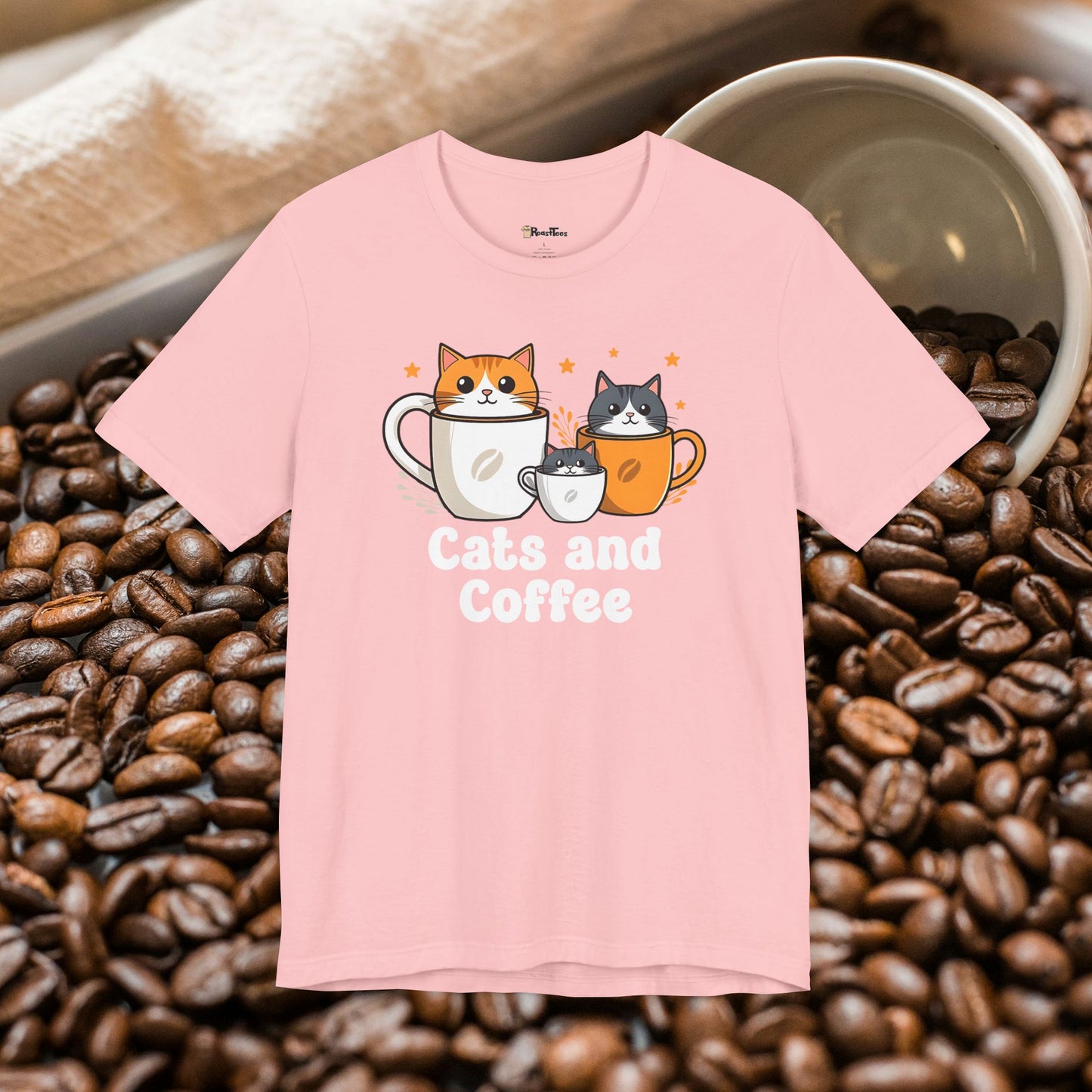 Funny Cats and Coffee T-Shirt