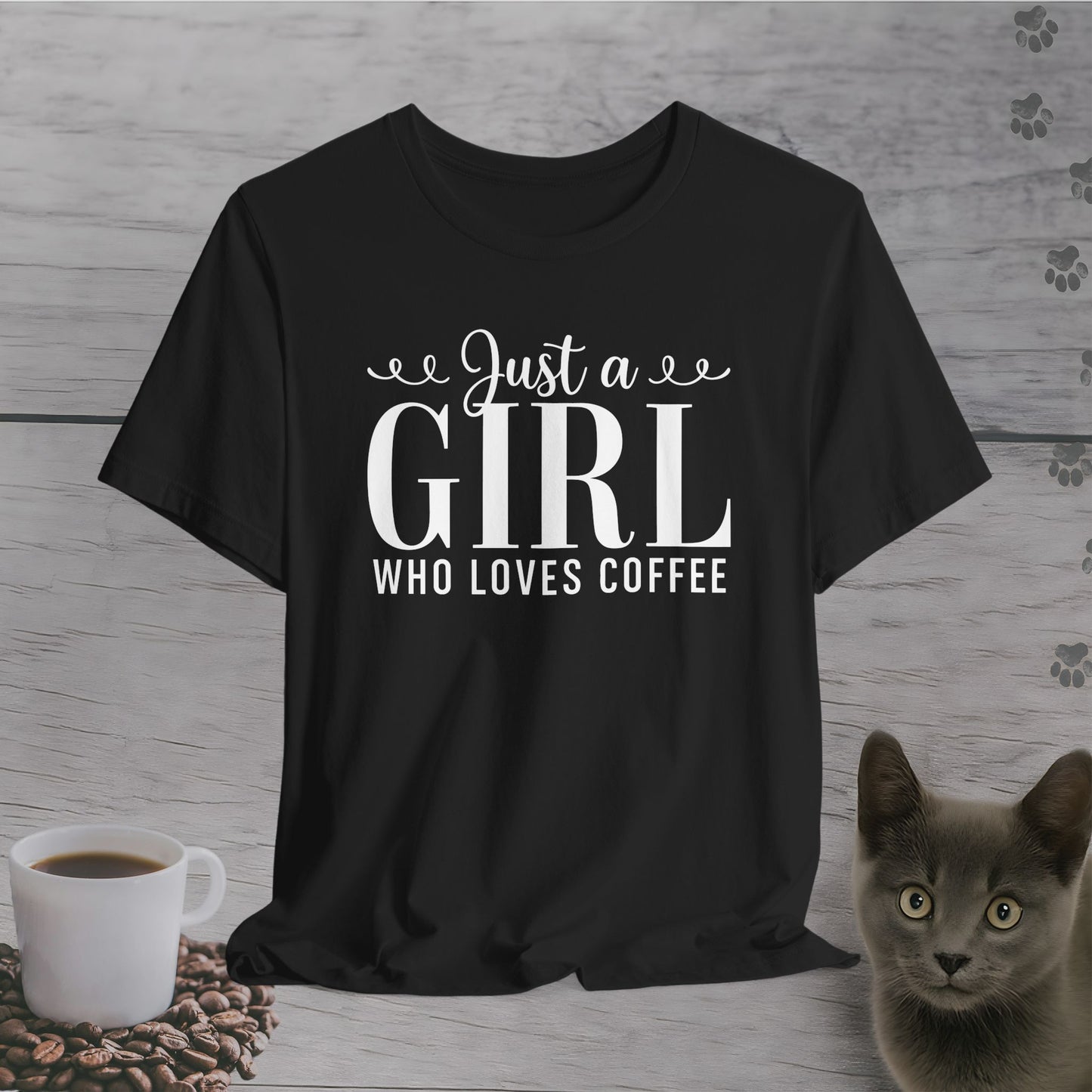 Cute Just a Girl Who Loves Coffee T-Shirt