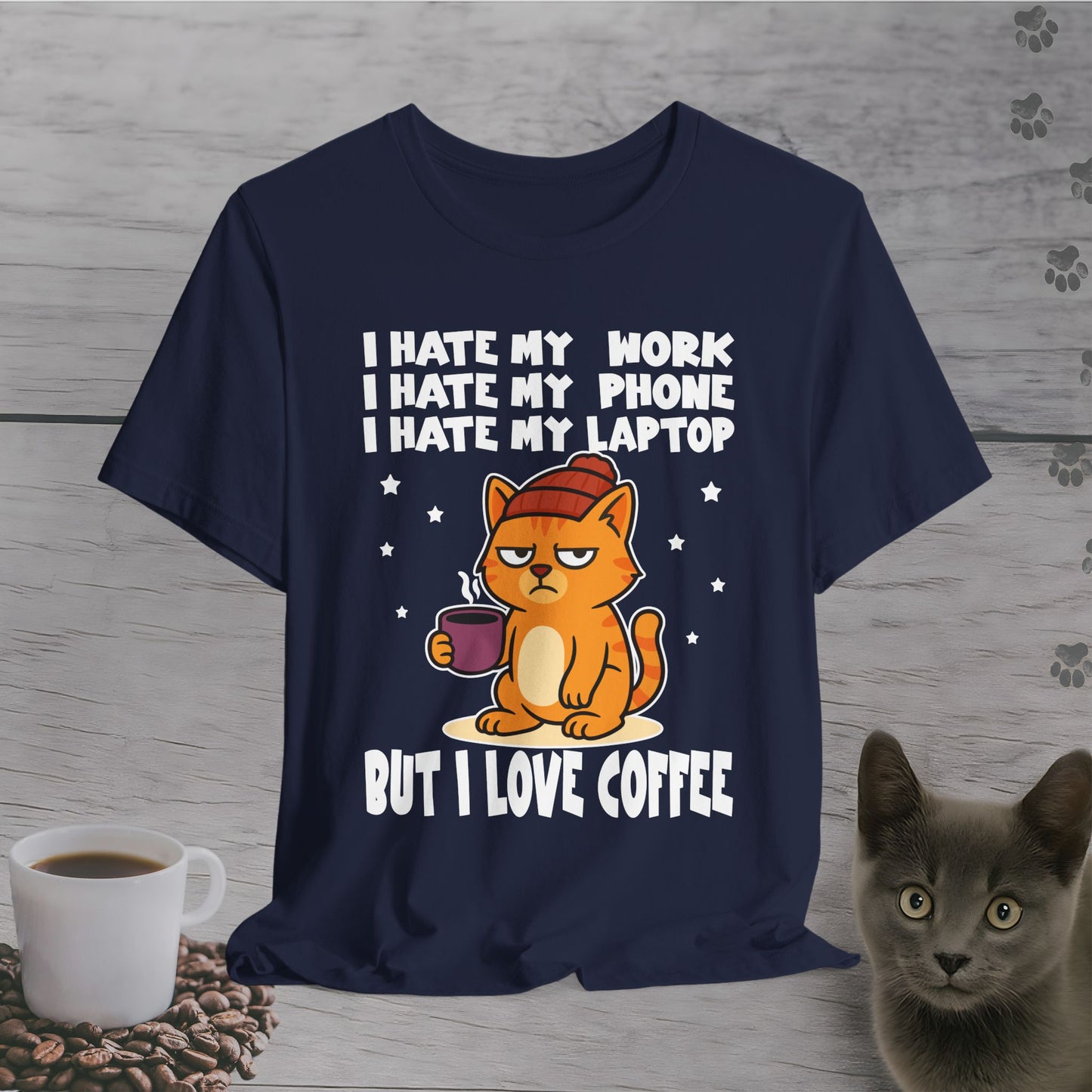 I Hate Everything But Coffee Cat T-Shirt