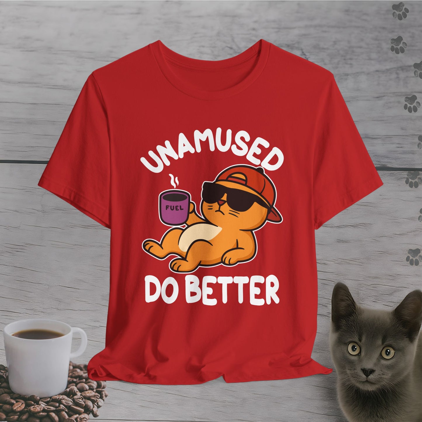 Unamused Coffee Cat T-Shirt