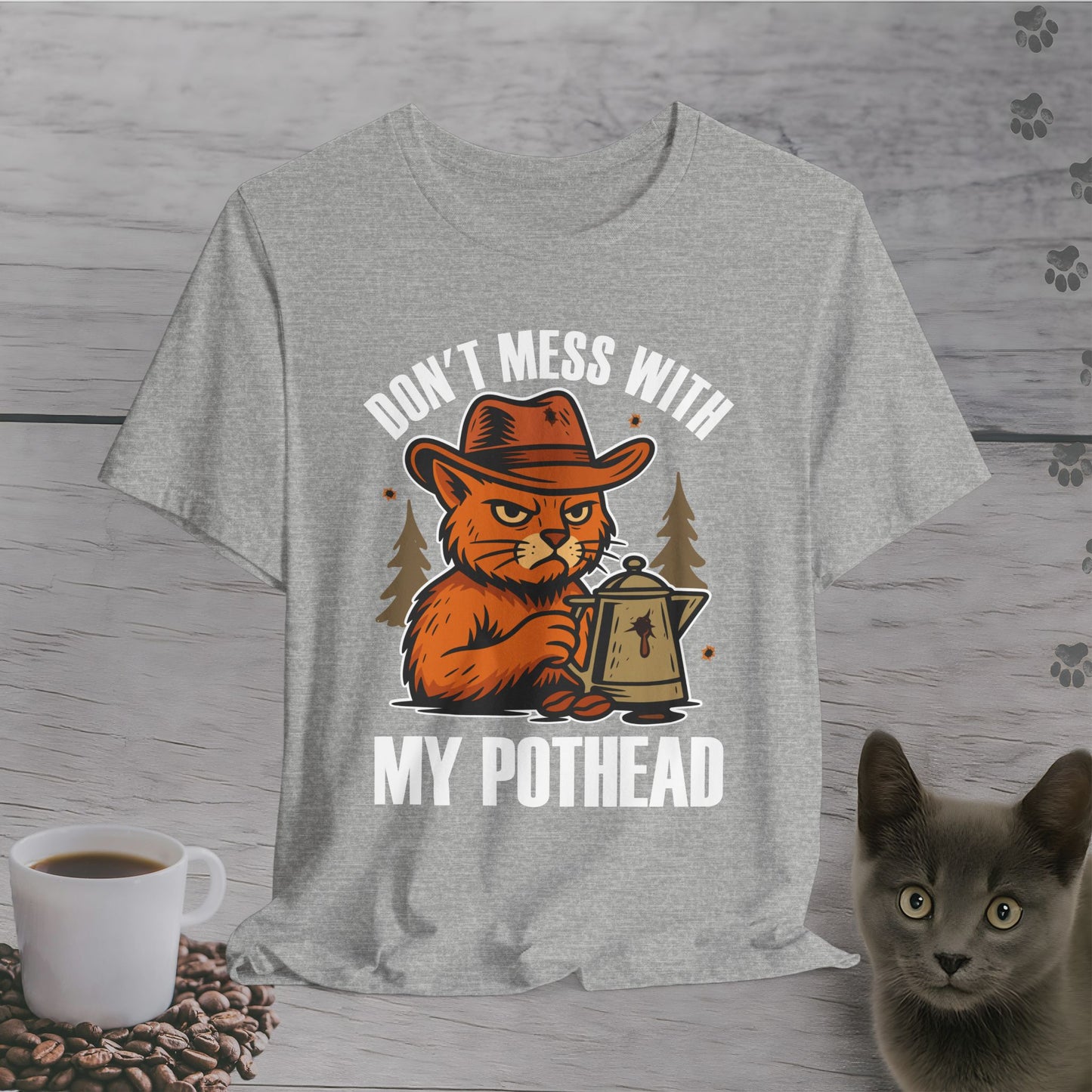 Don't Mess With My Pothead Cat T-Shirt