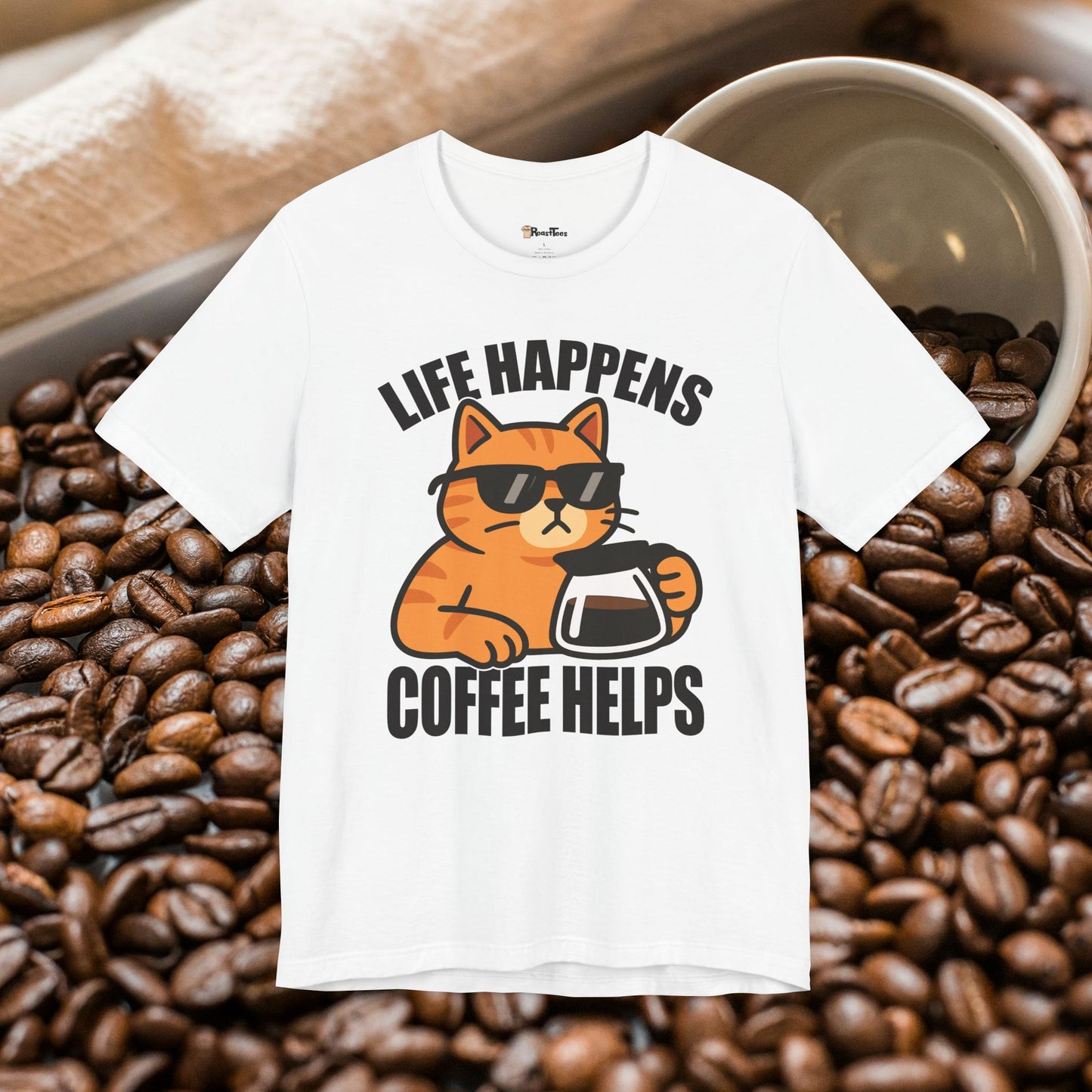 Life Happens Coffee Cat T-Shirt
