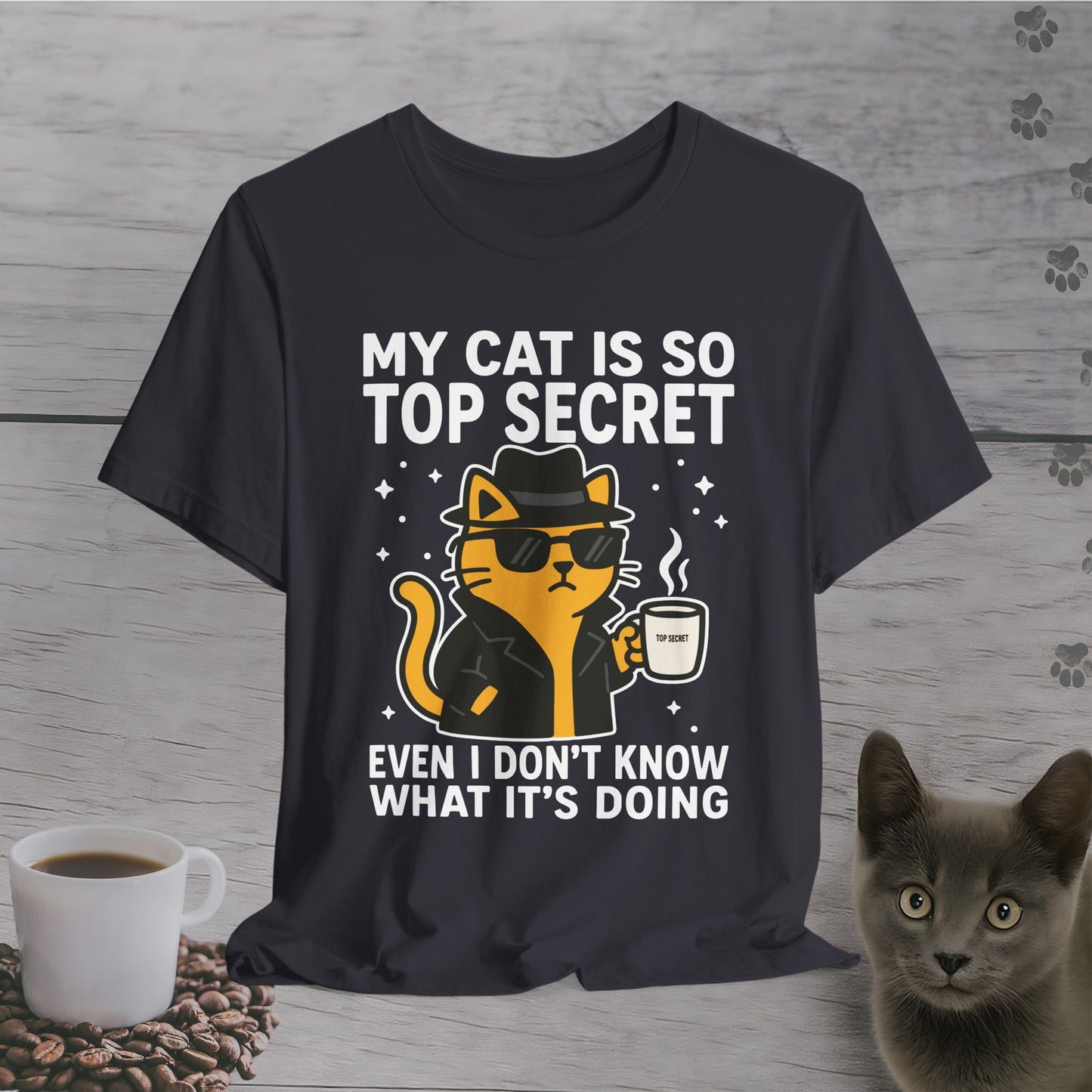 Undercover Cat Agent T-Shirt
