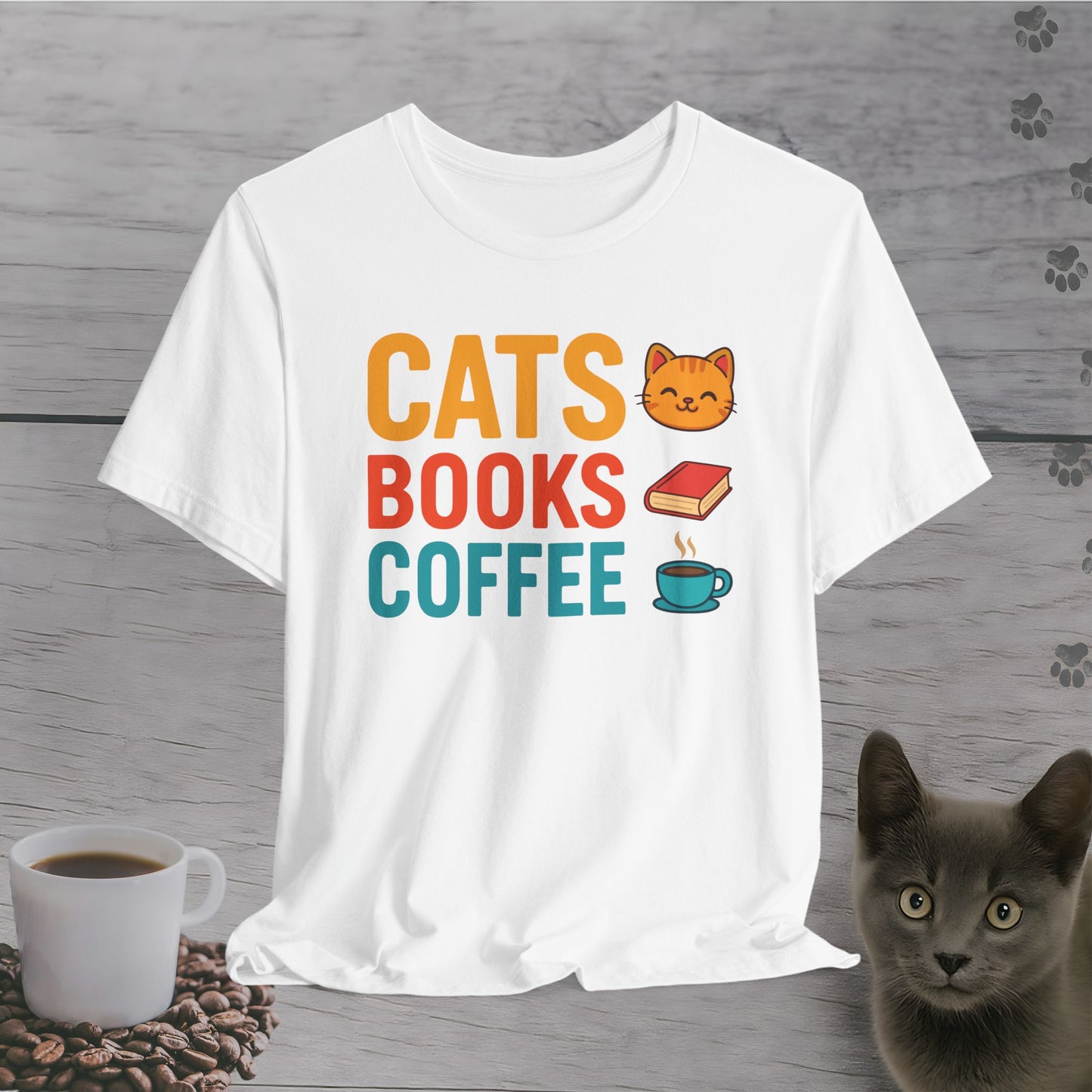Cats, Books & Coffee T-Shirt