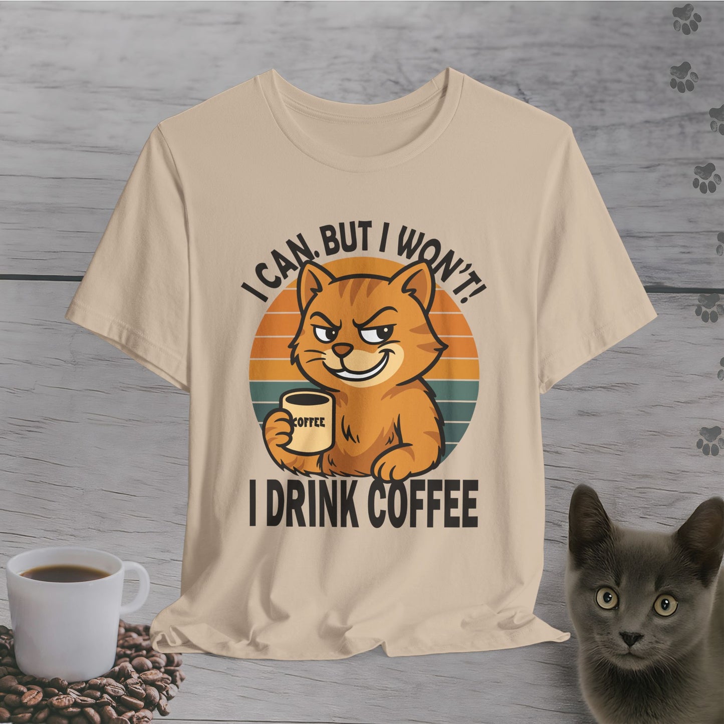 Caffeinated Defiance Cat T-Shirt