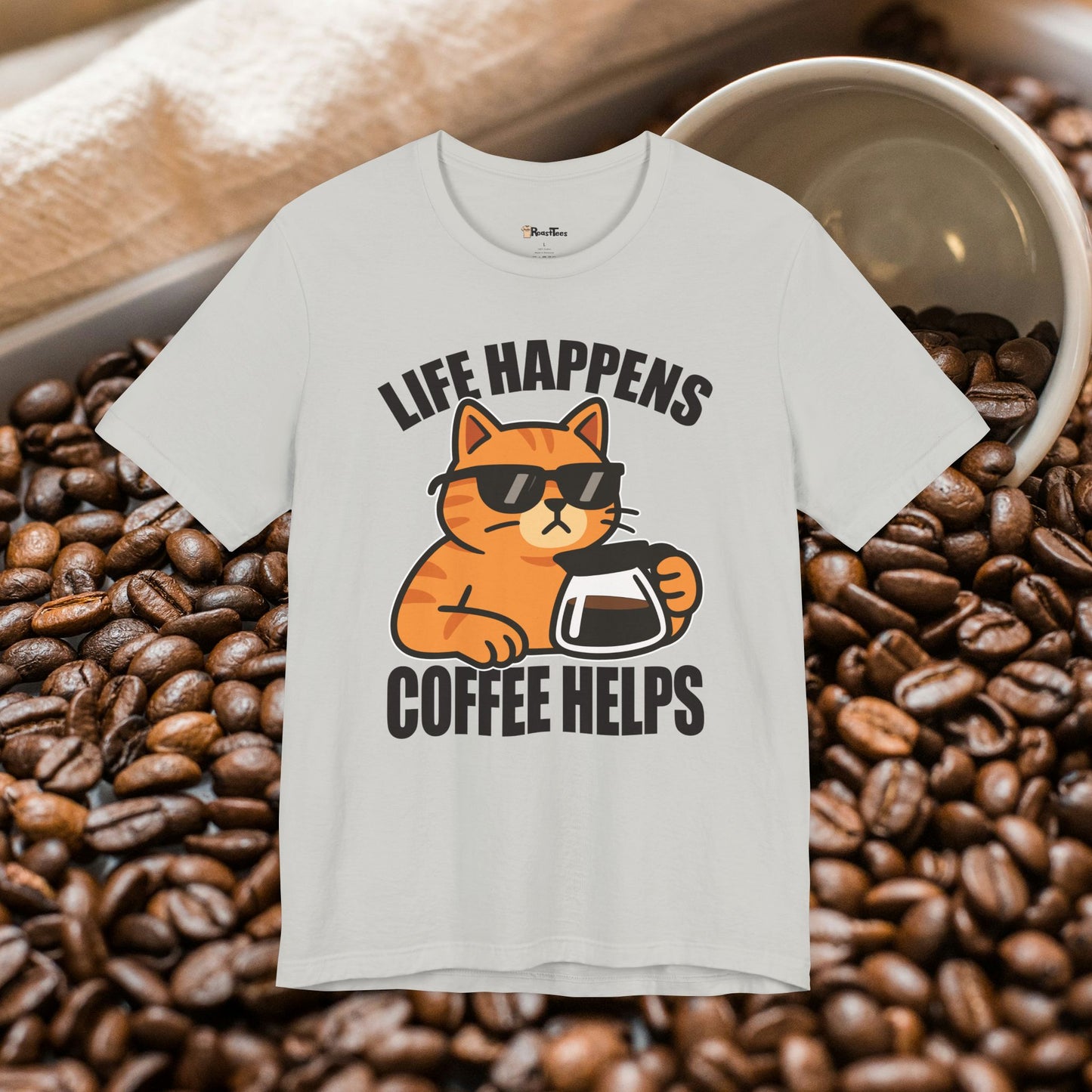 Life Happens Coffee Cat T-Shirt